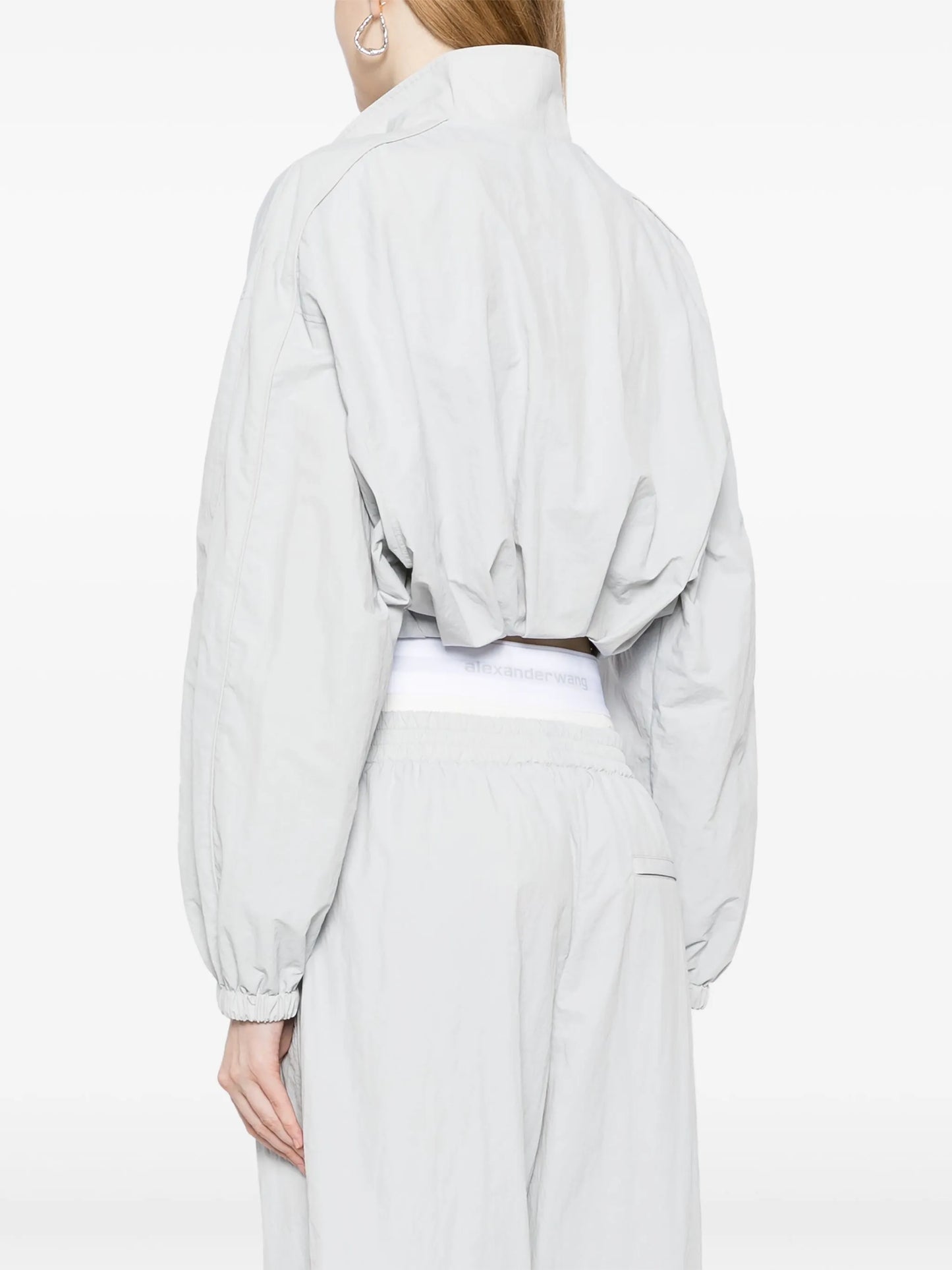 double-layer cropped track jacket