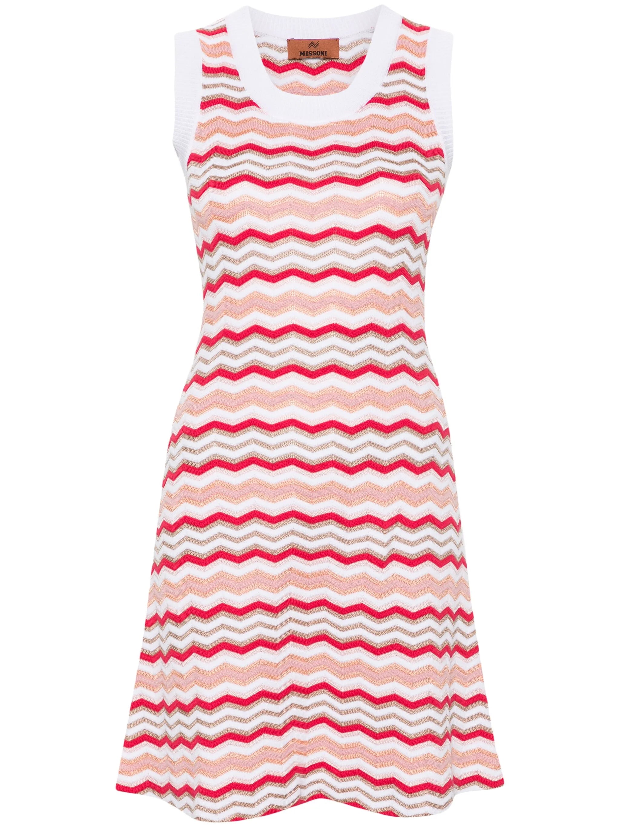zigzag-woven mini dress
