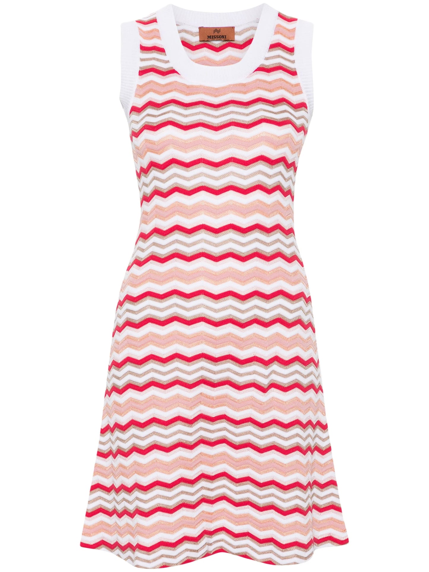 zigzag-woven mini dress