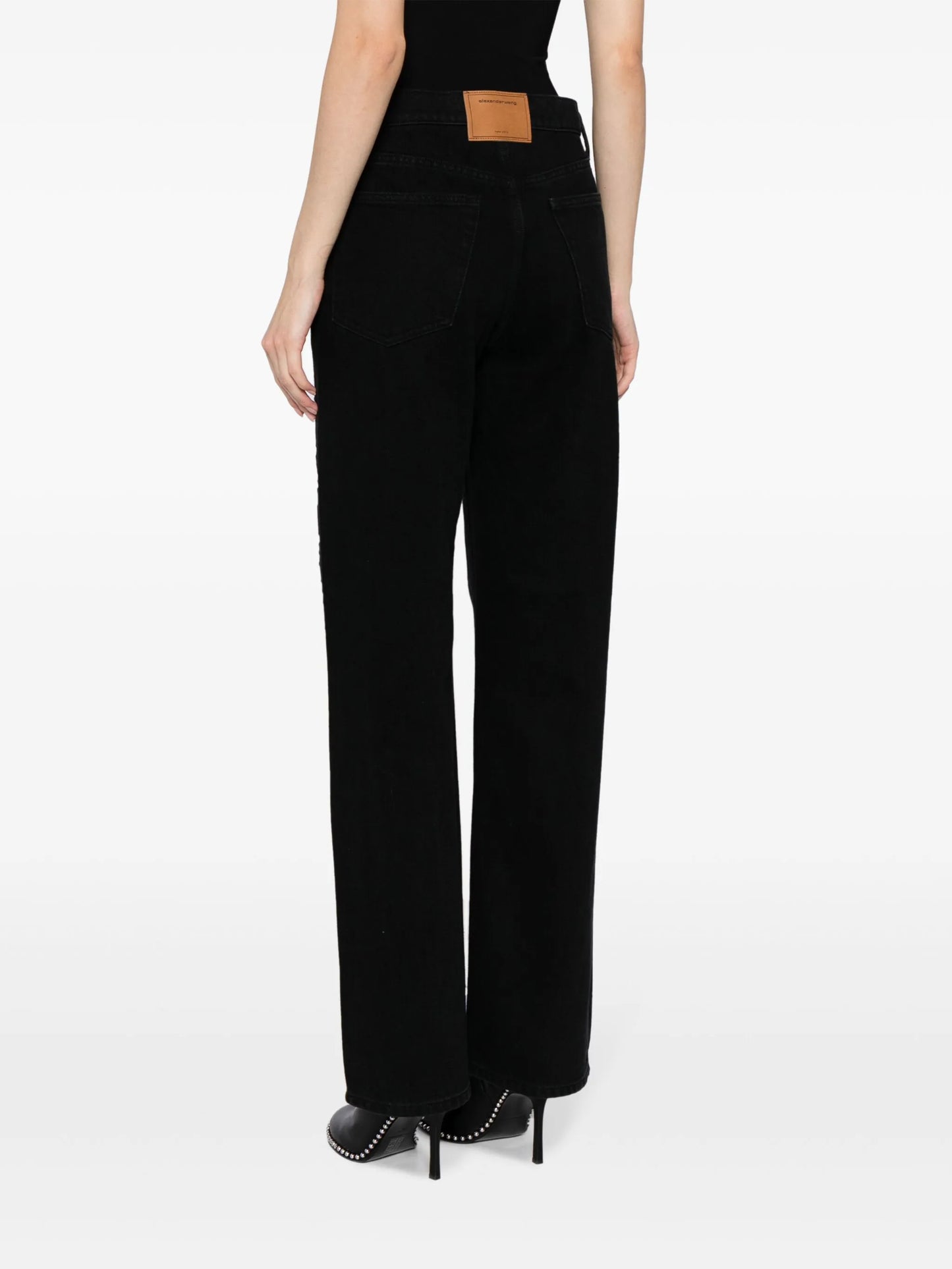 EZ embroidered straight-leg trousers