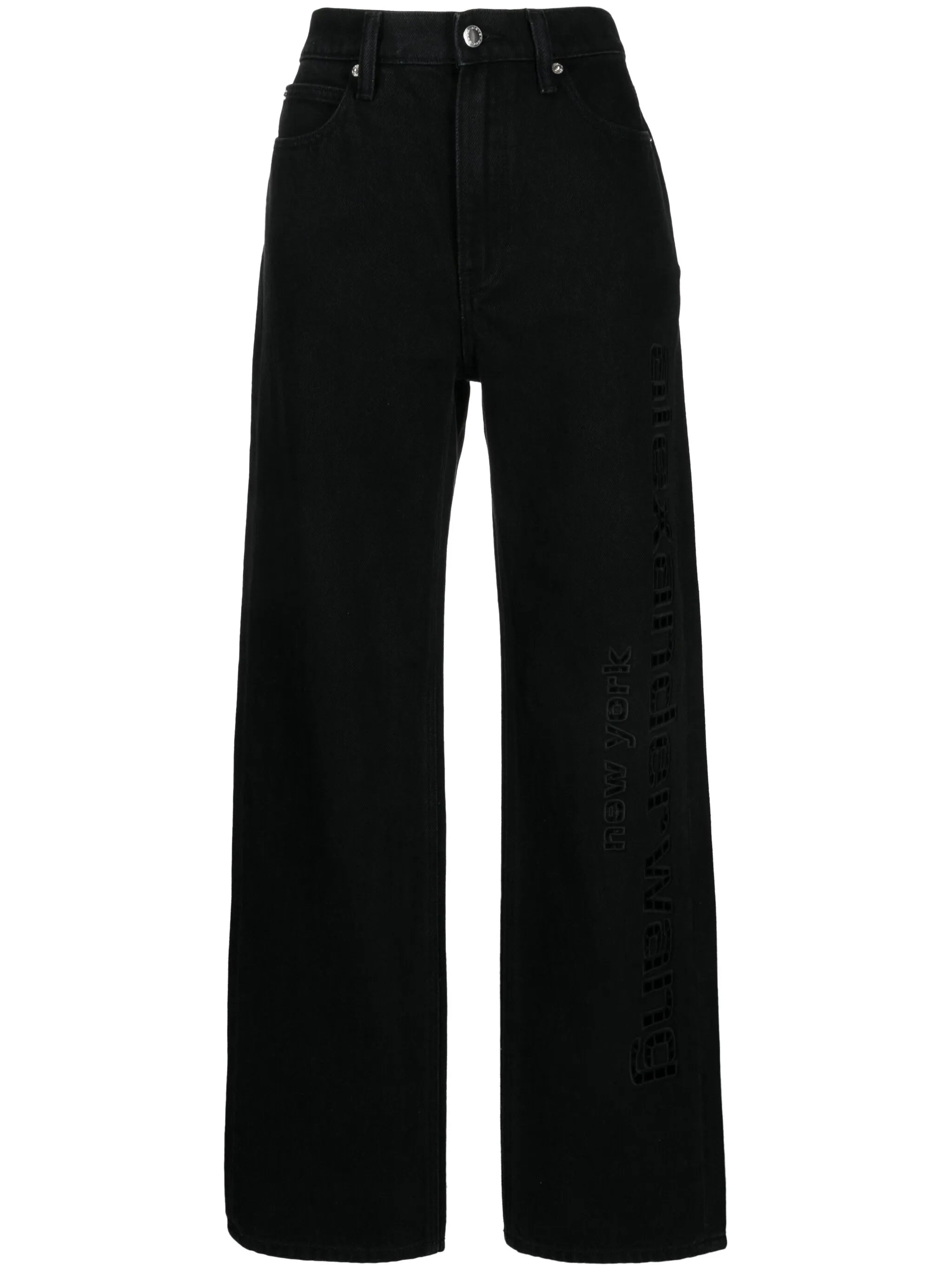 EZ embroidered straight-leg trousers