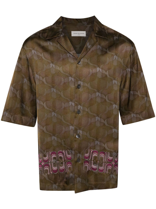 Cassi EMB satin shirt