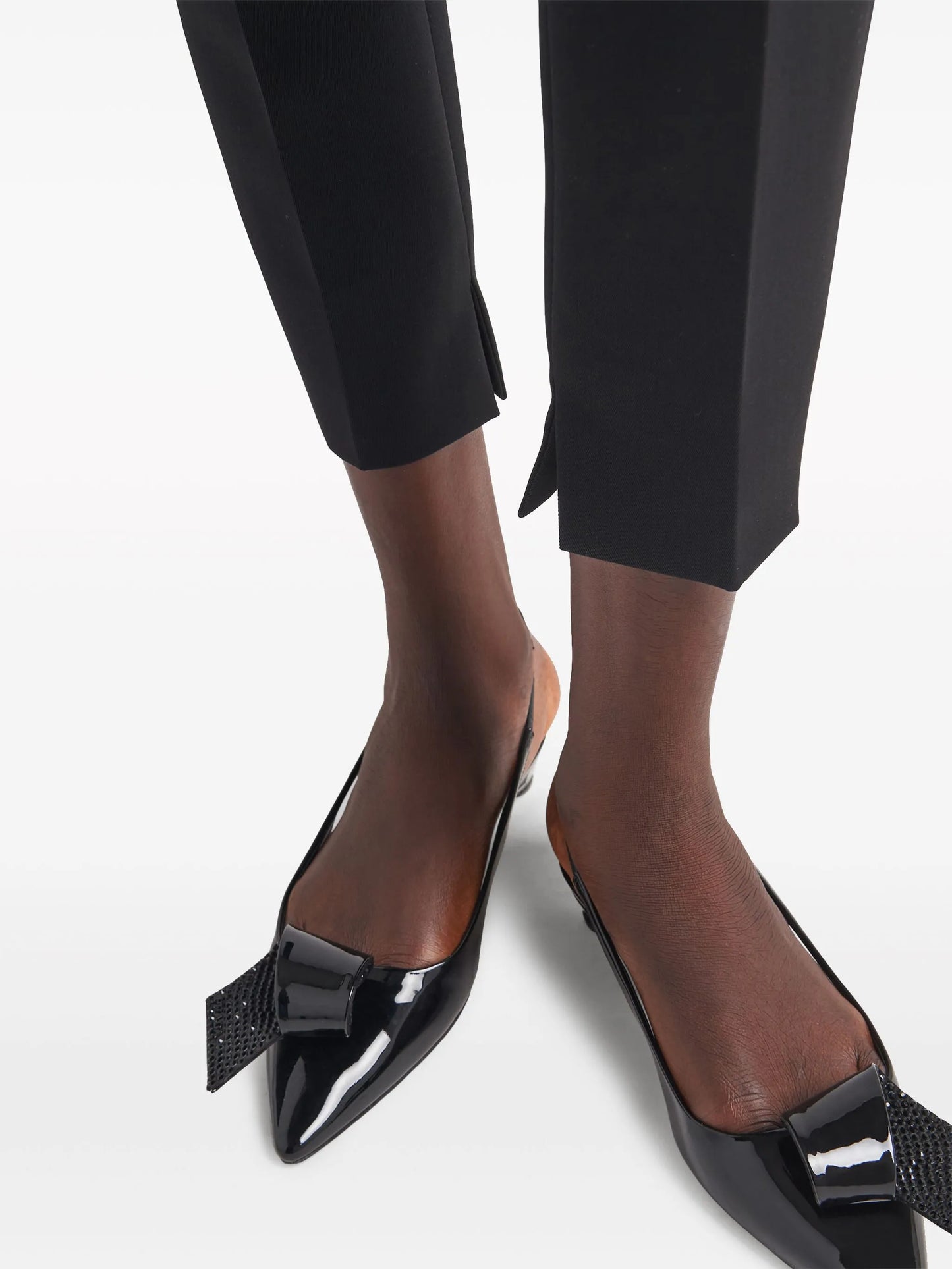 wool sateen trousers