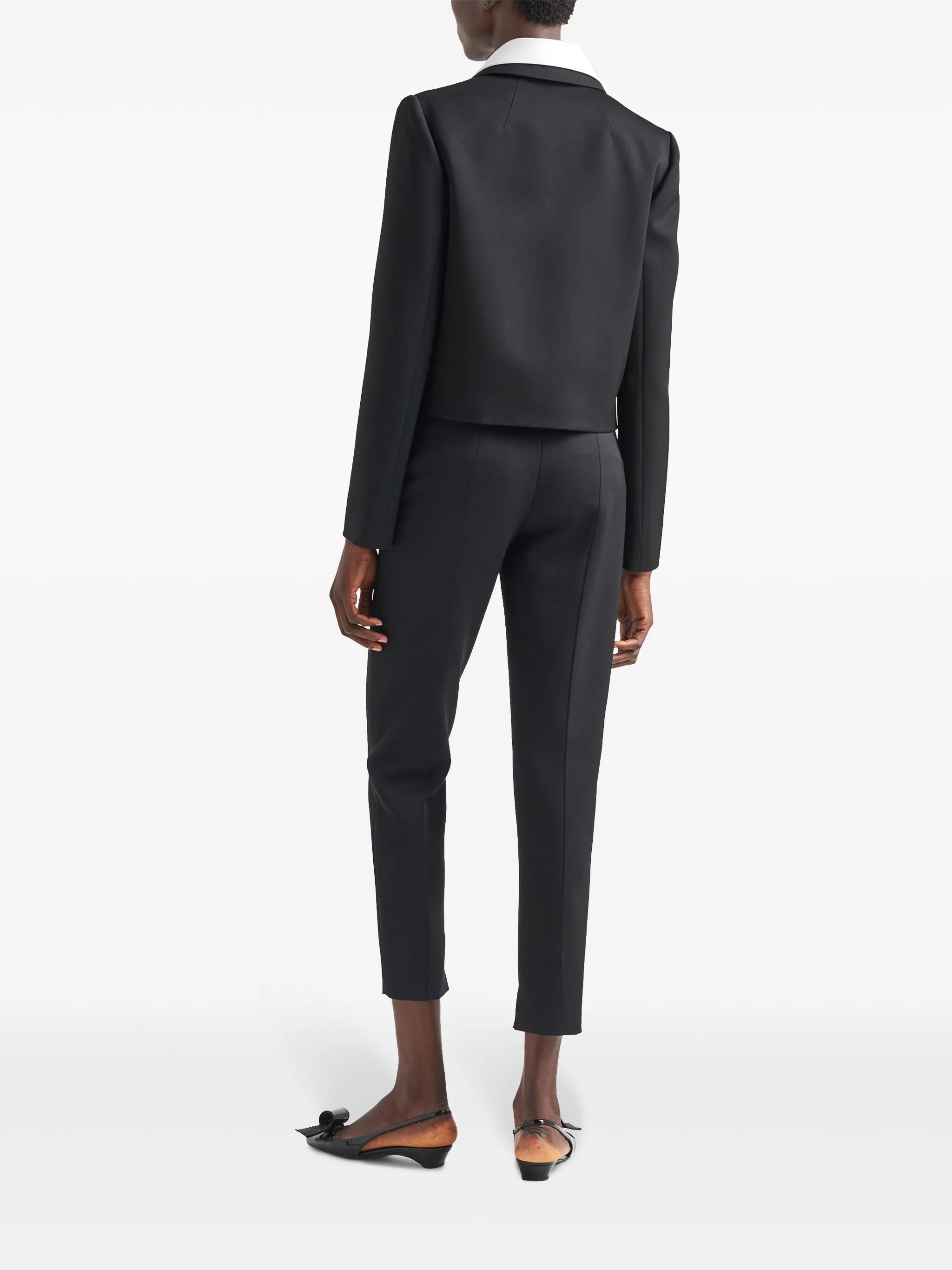 wool sateen trousers