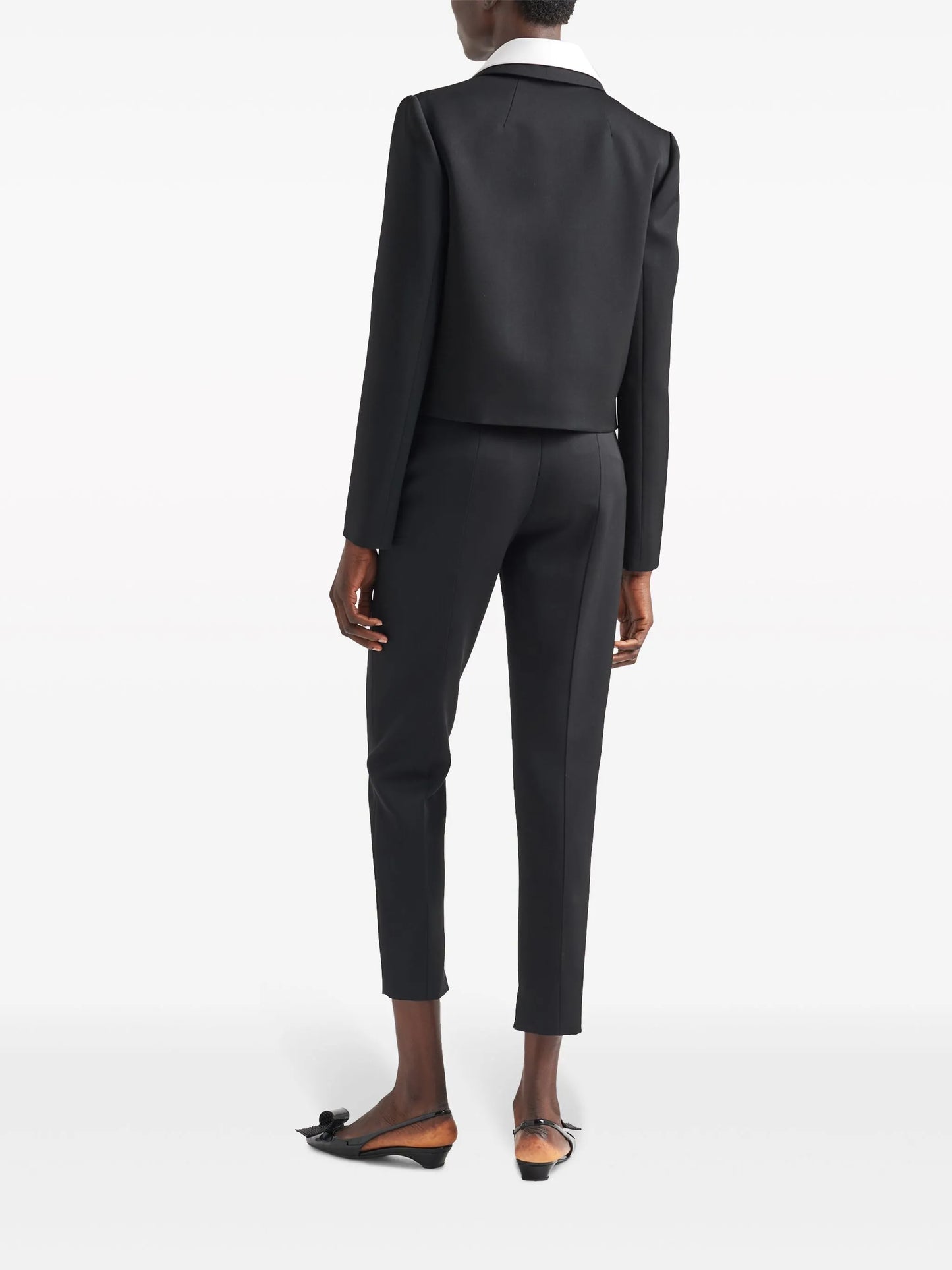 wool sateen trousers