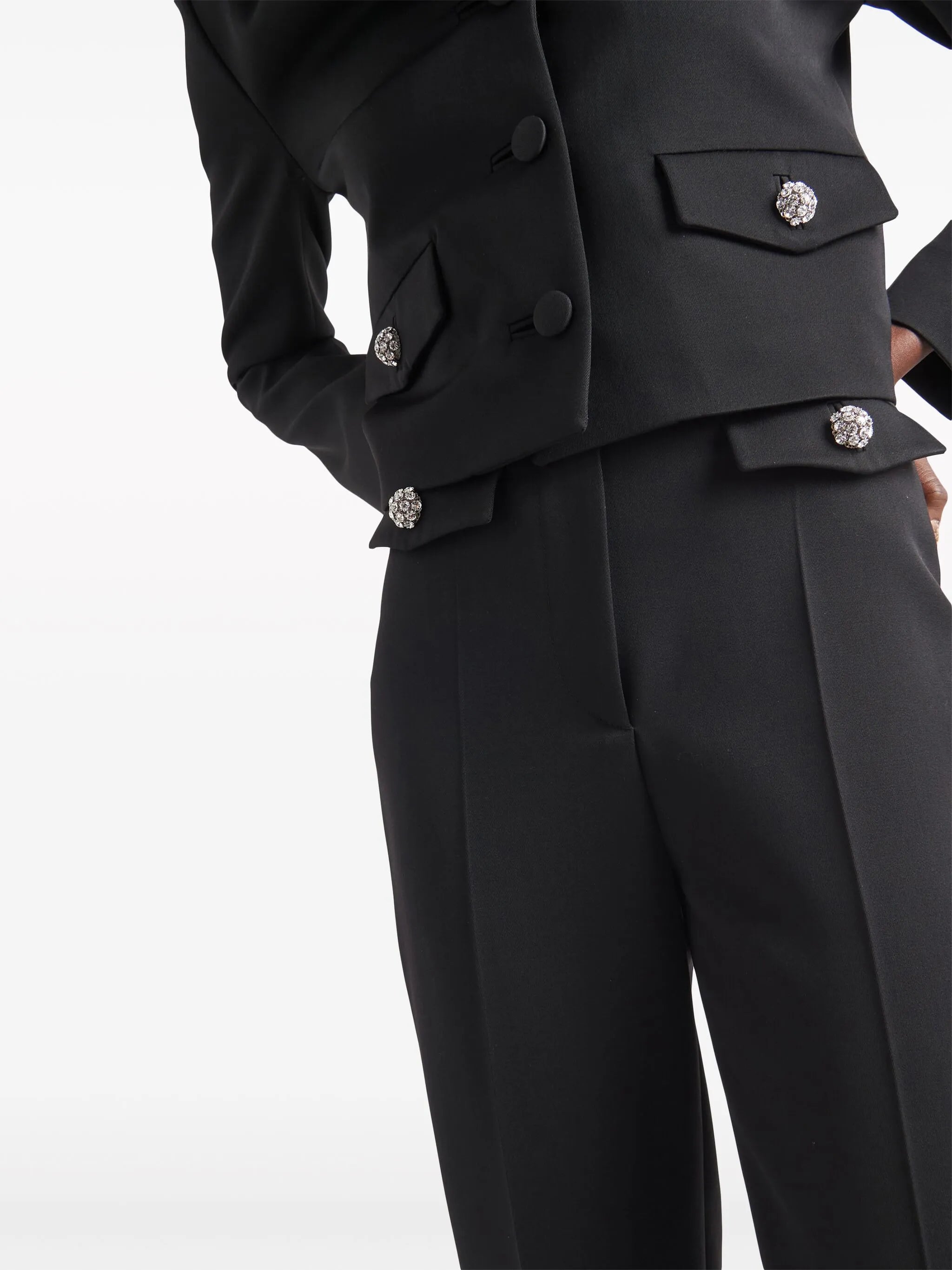 wool sateen trousers
