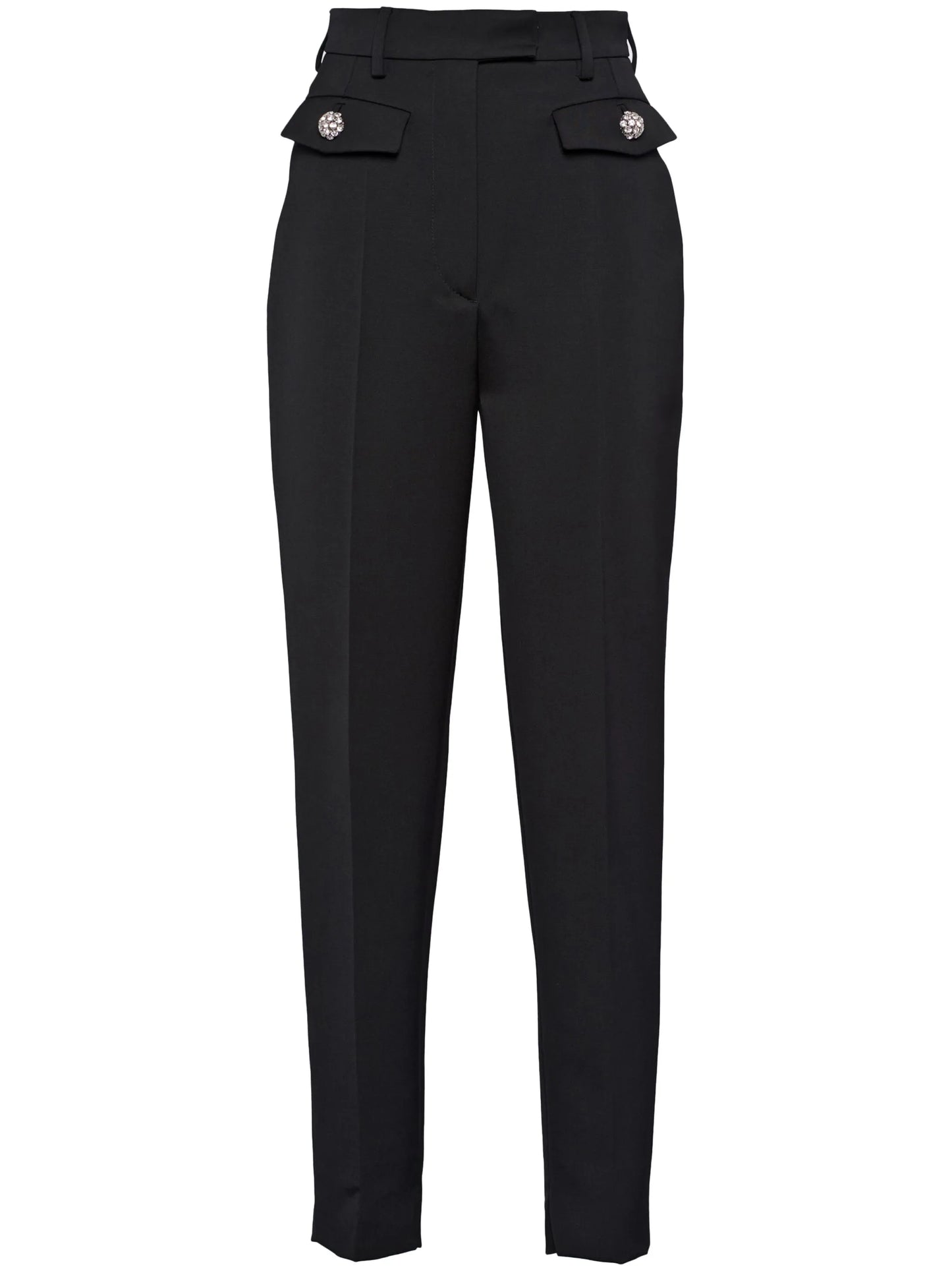 wool sateen trousers