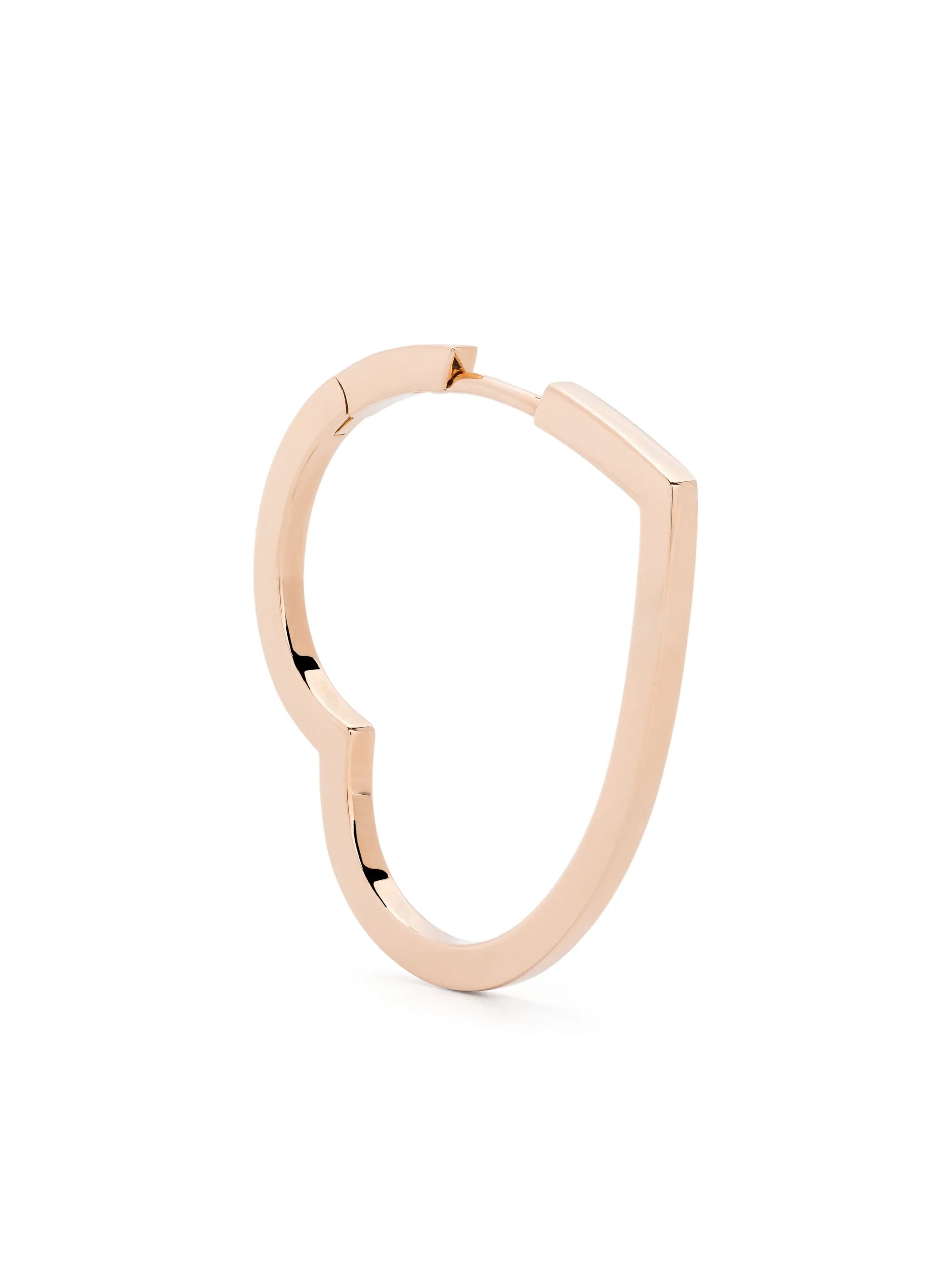 18kt Rose Gold Antifer Heart single earring