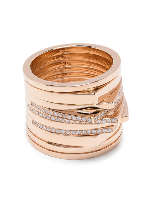 18kt rose gold Antifer diamond ring
