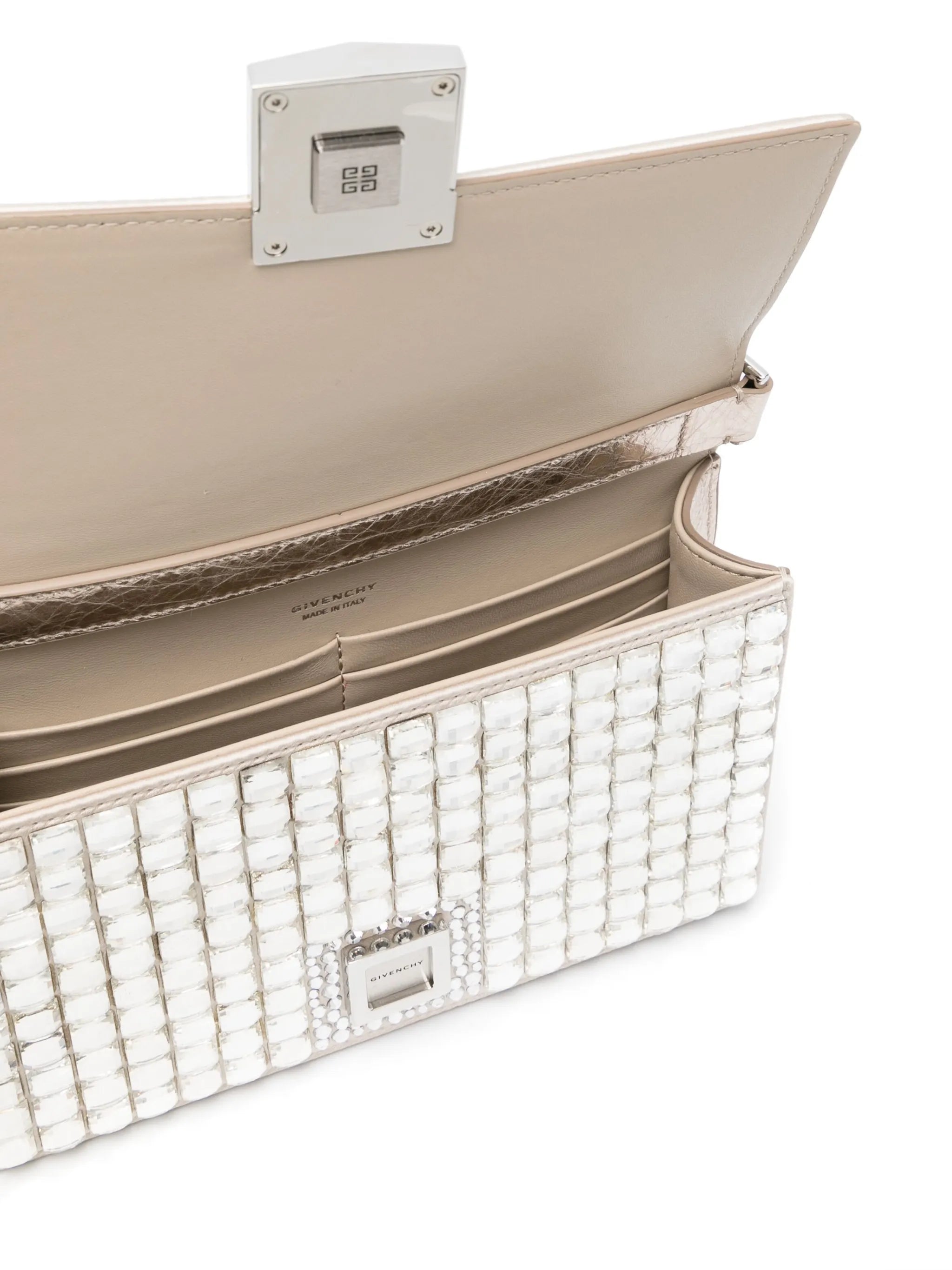 4G crystal-embellished crossbody bag