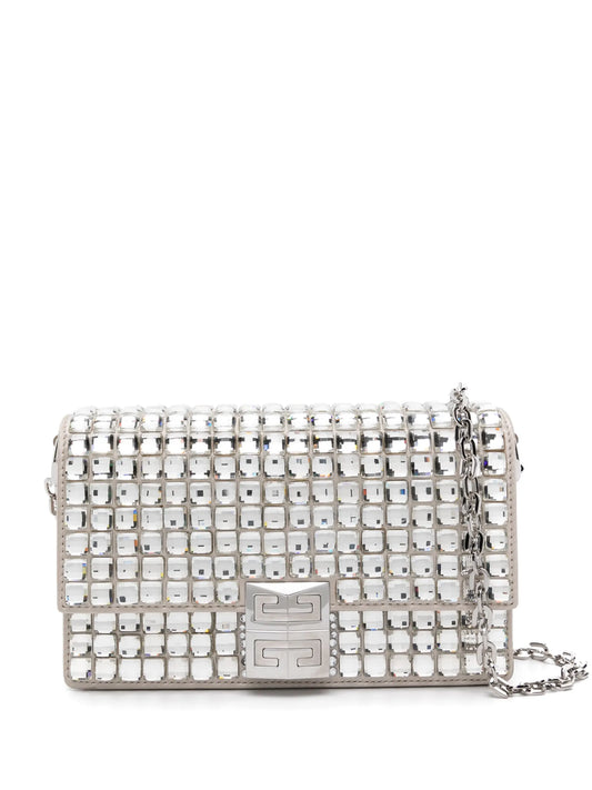 4G crystal-embellished crossbody bag