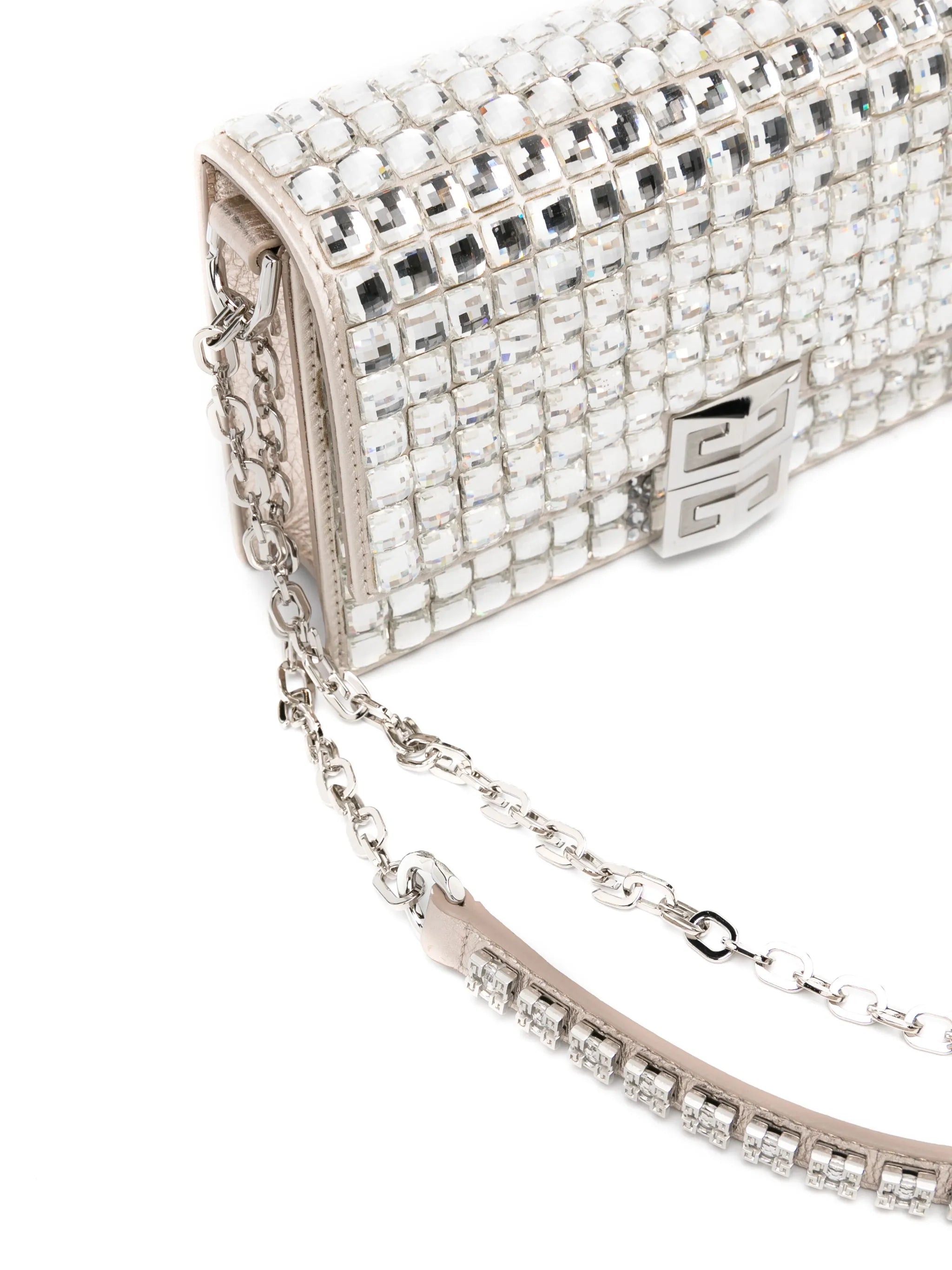 4G crystal-embellished crossbody bag