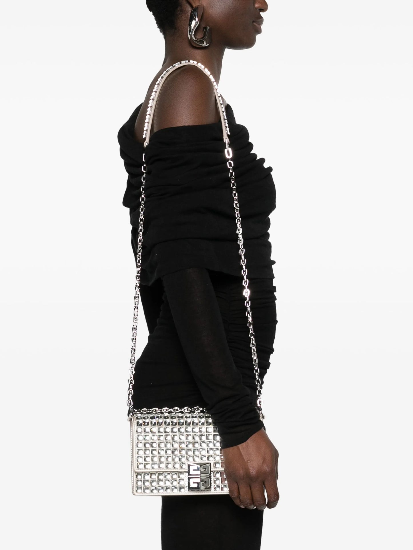4G crystal-embellished crossbody bag