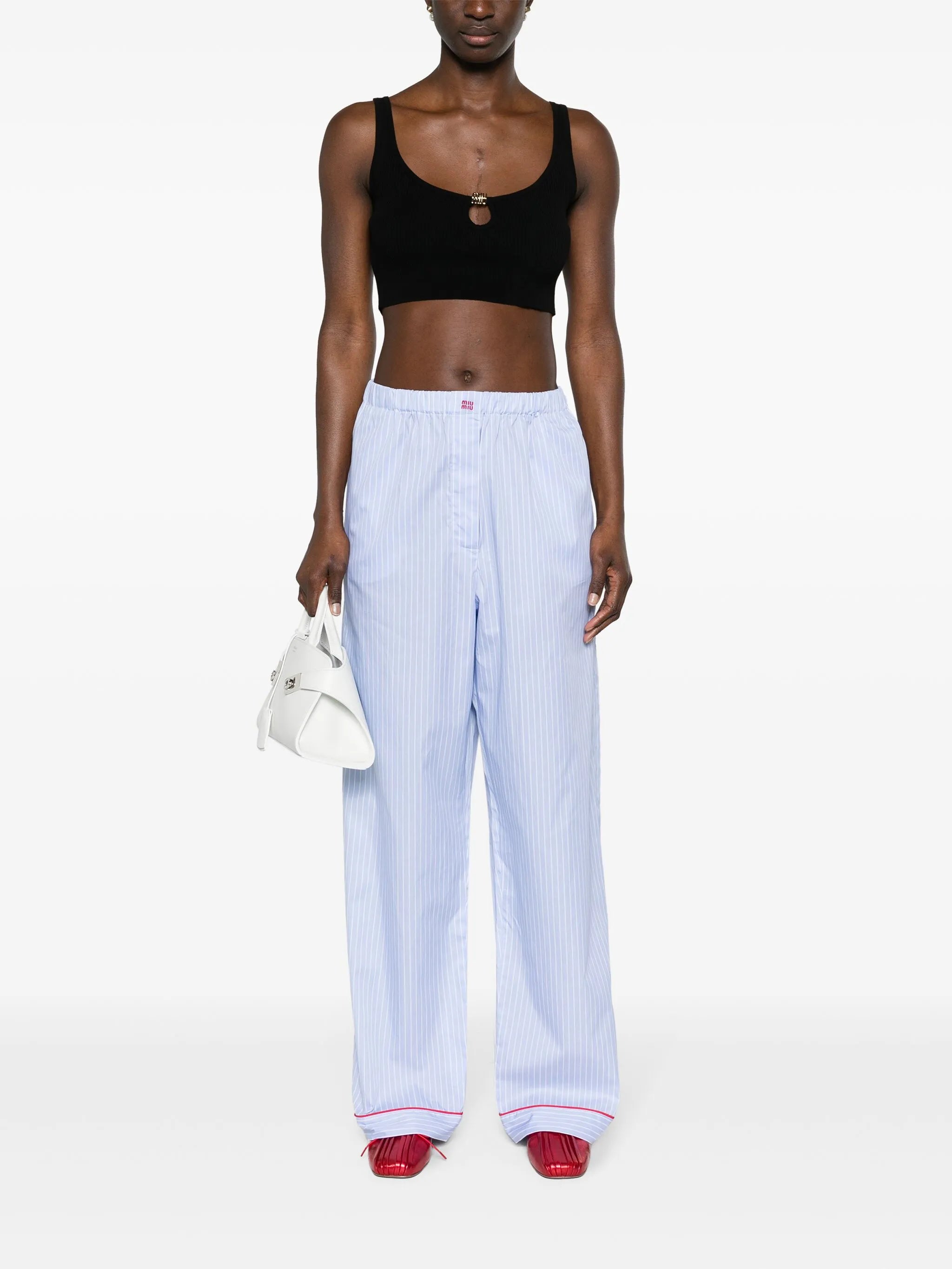 ribbed cropped tank top