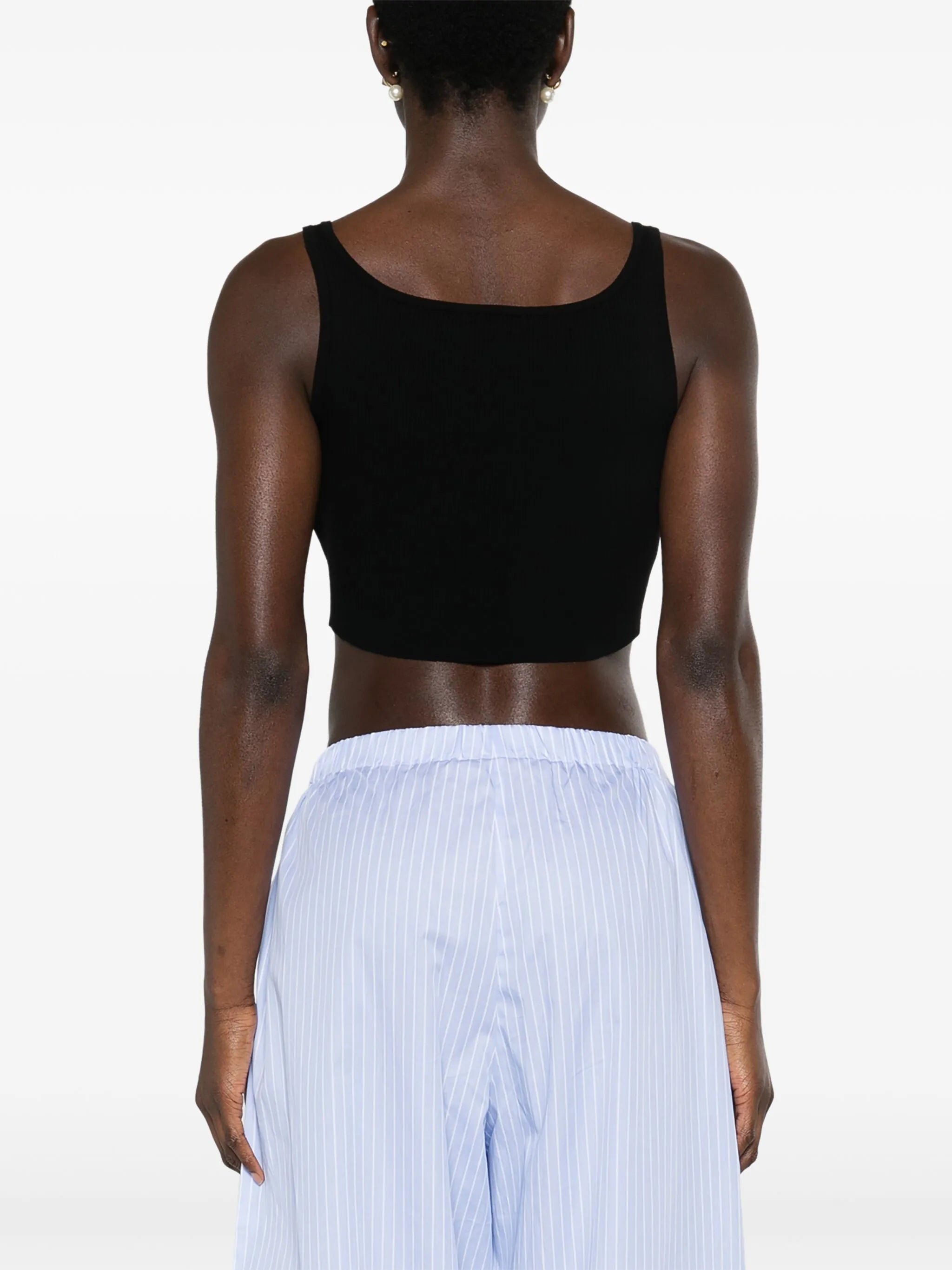 ribbed cropped tank top
