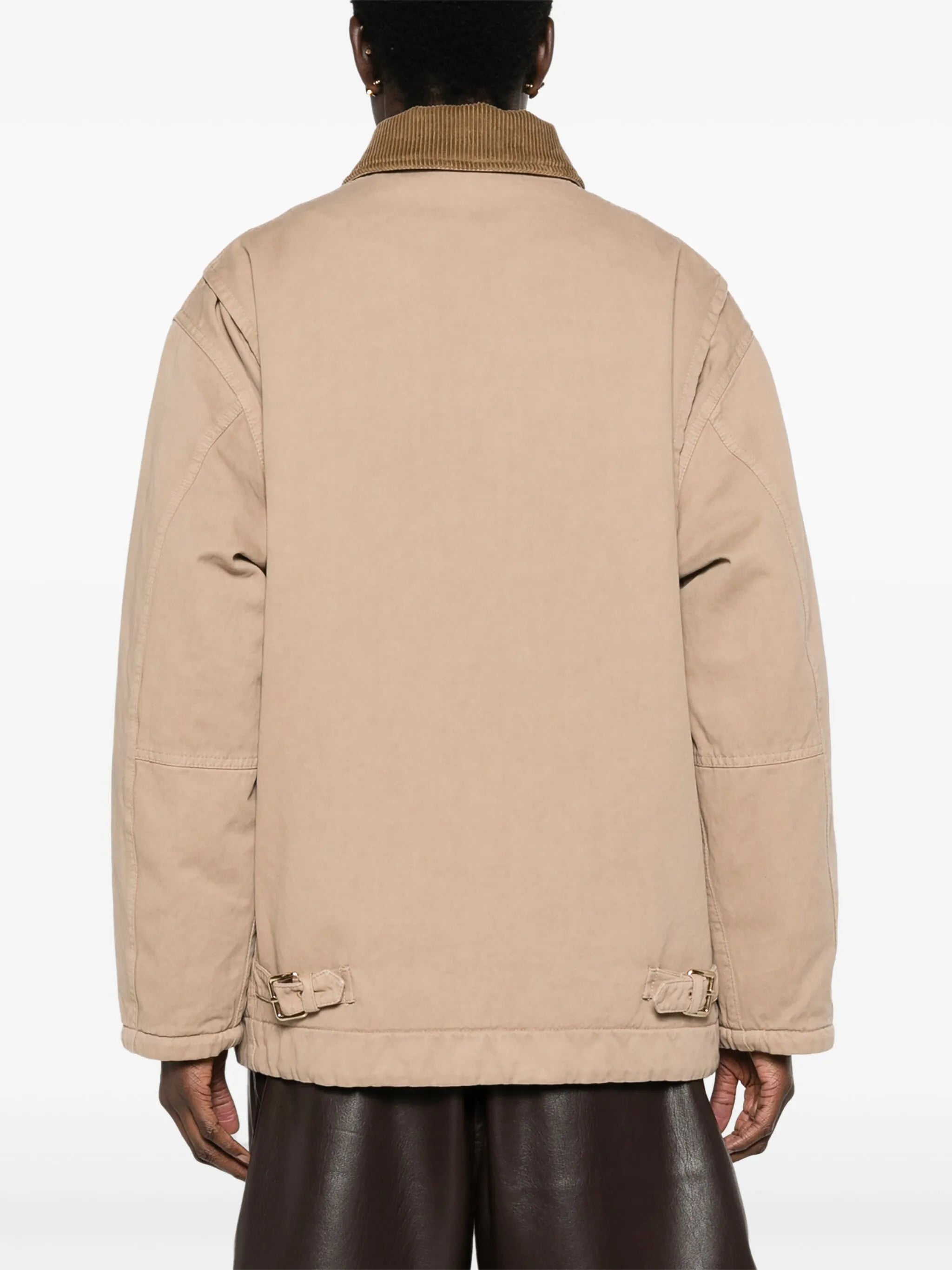 logo-patch cotton bomber jacket