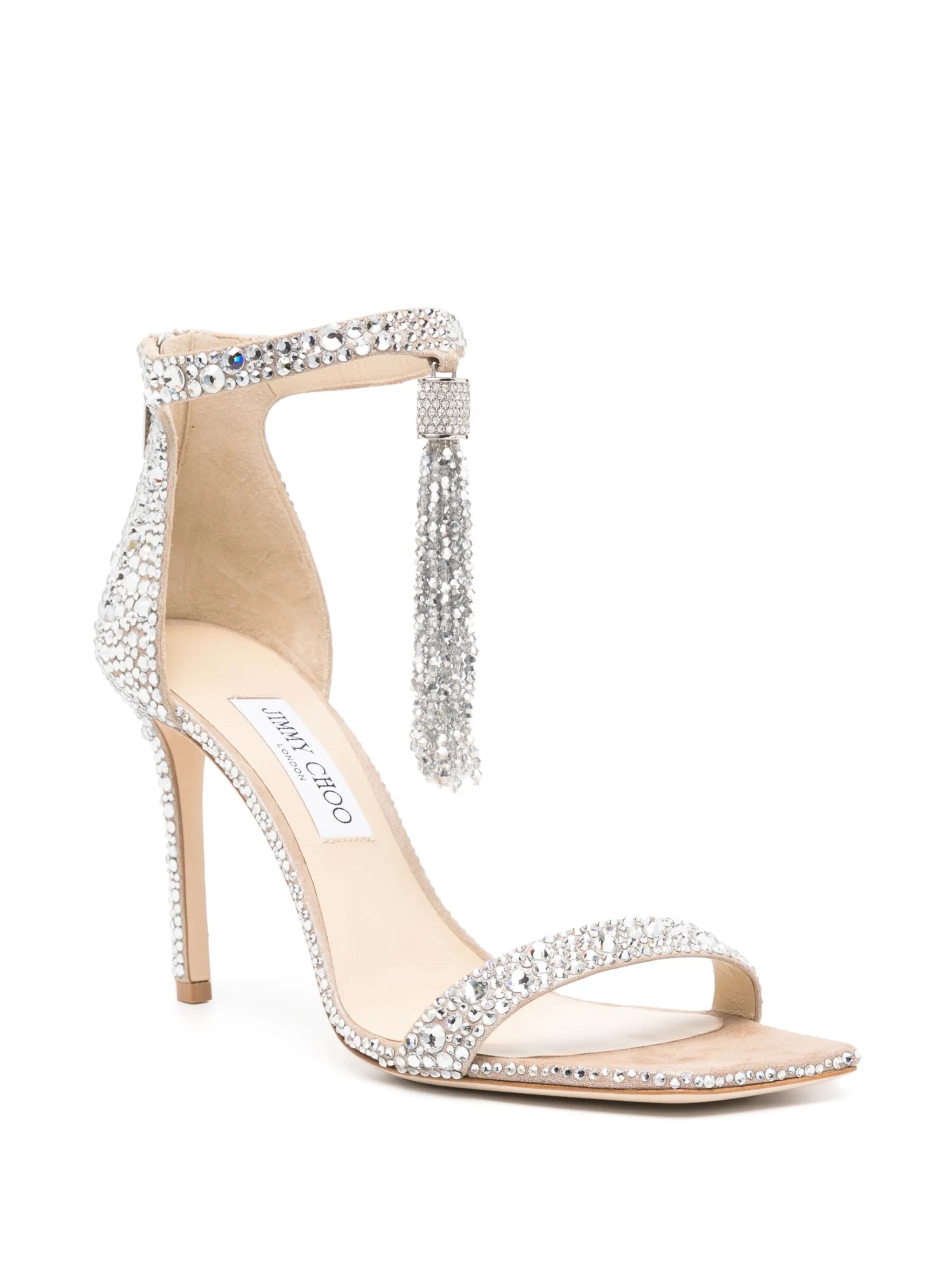 Vinca 95mm crystal-embellished sandals