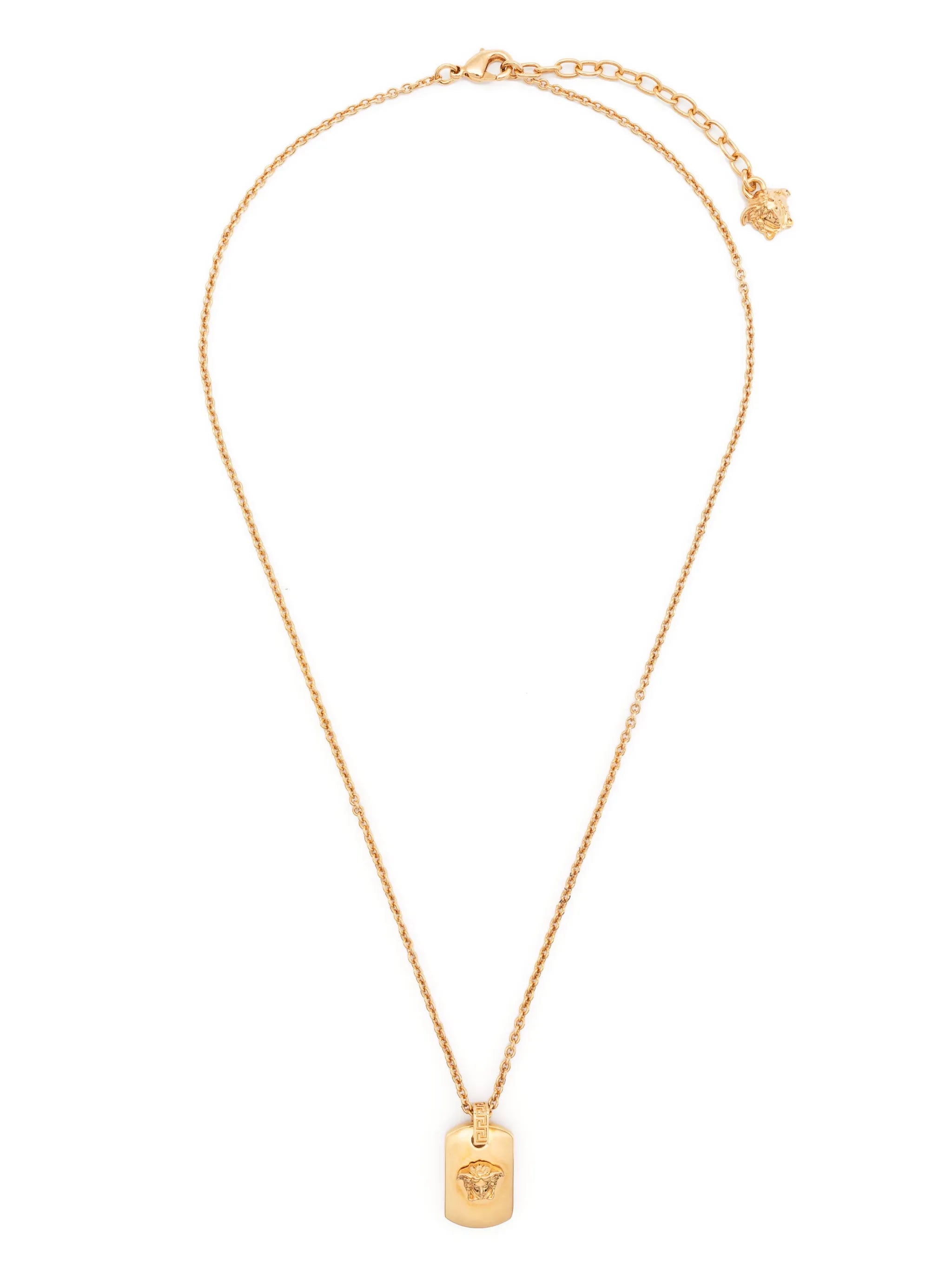 Medusa-pendant chain necklace