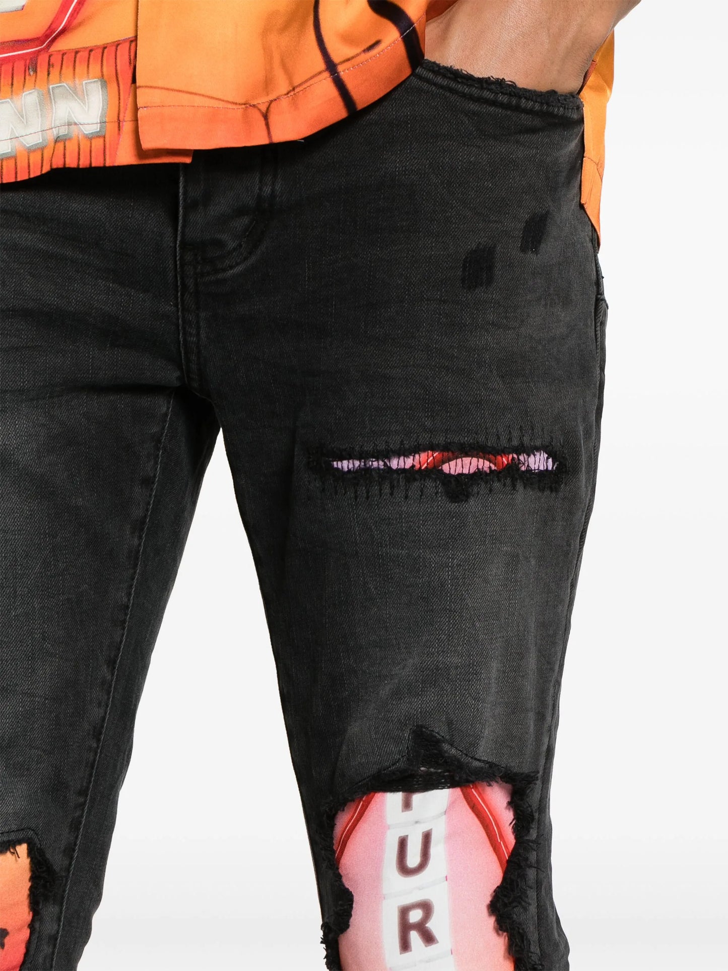 x Blue Sky low-rise slim-leg jeans