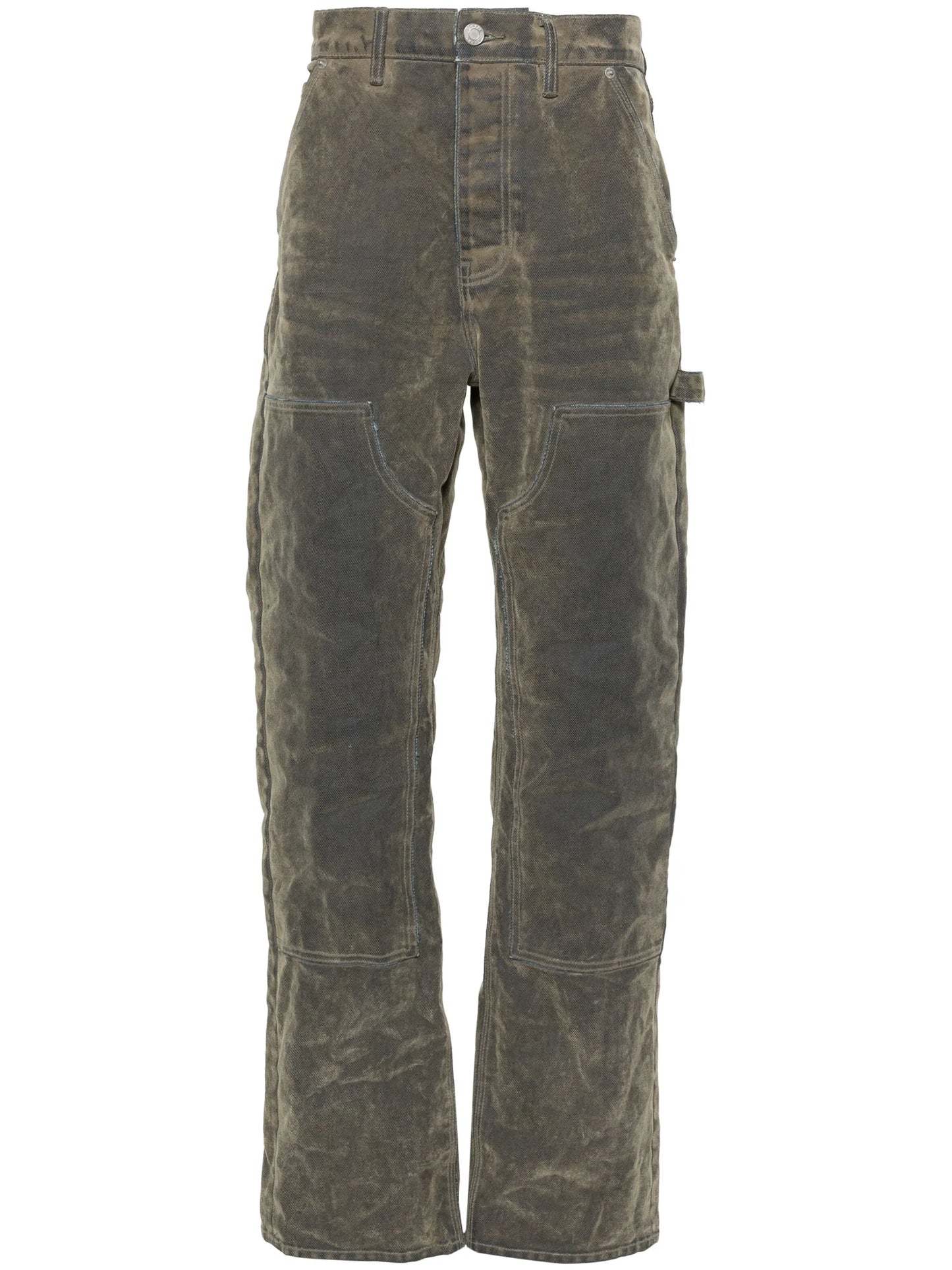 P015 flocked carpenter jeans