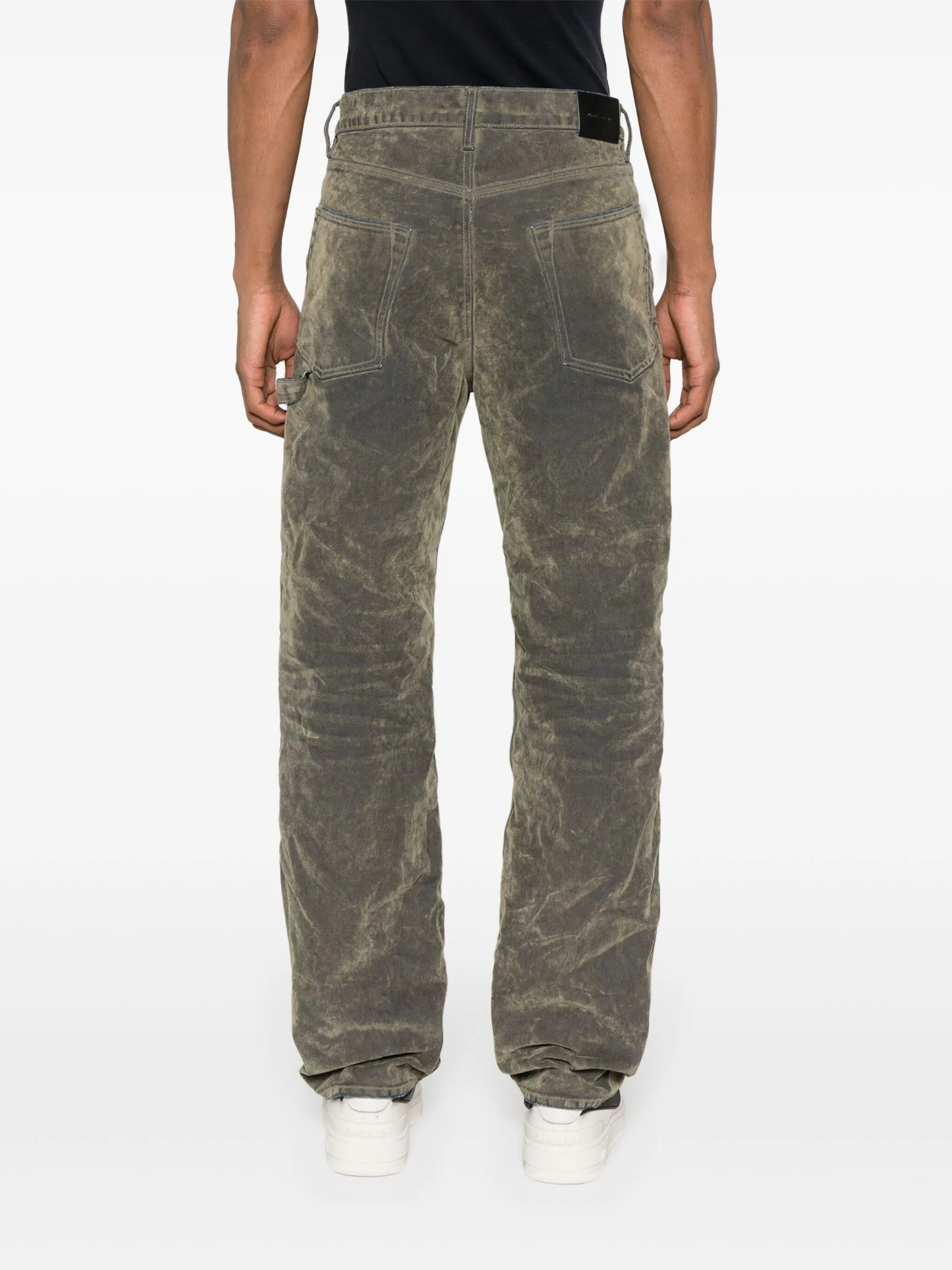 P015 flocked carpenter jeans