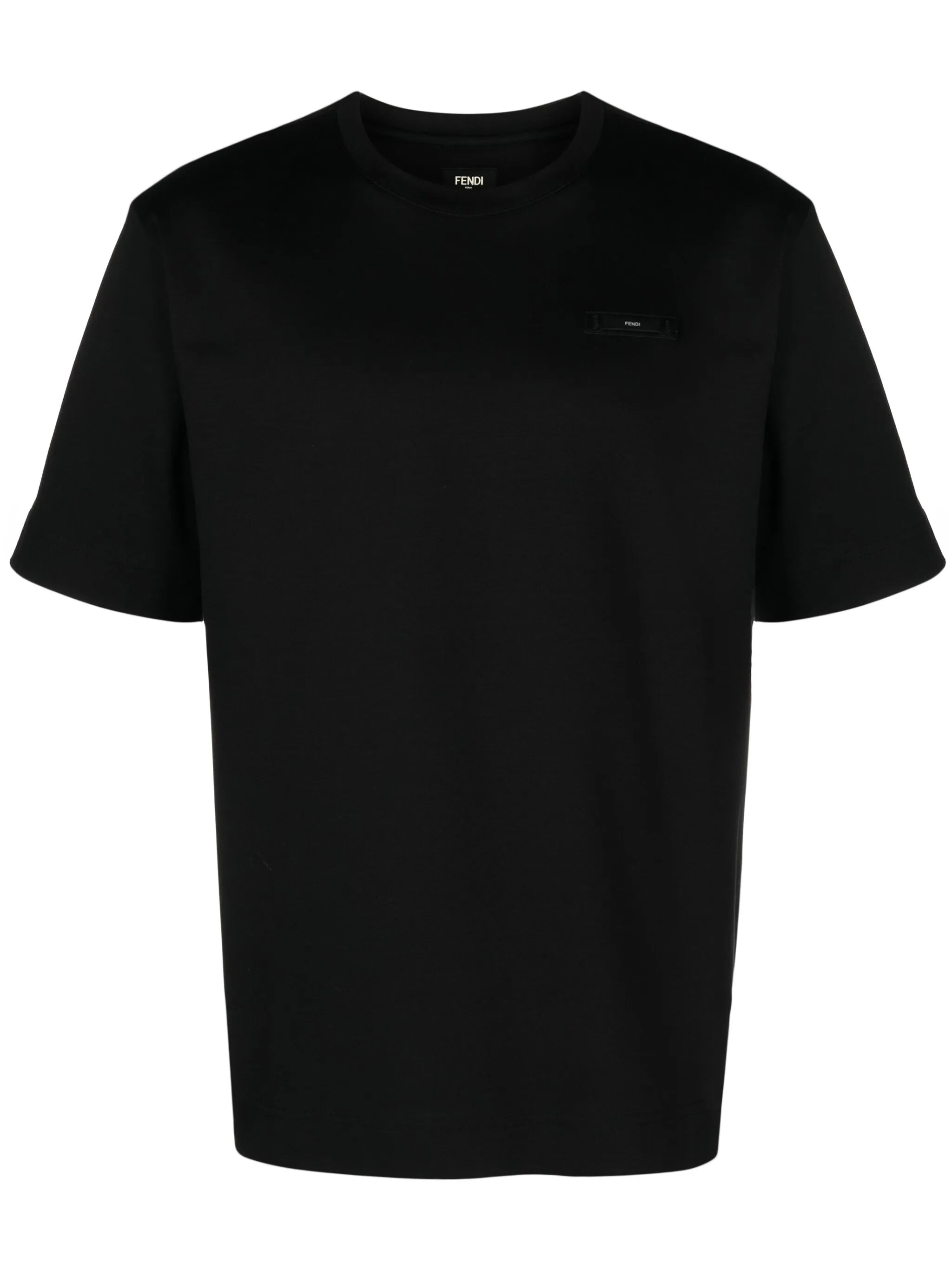 logo-patch crew neck T-shirt