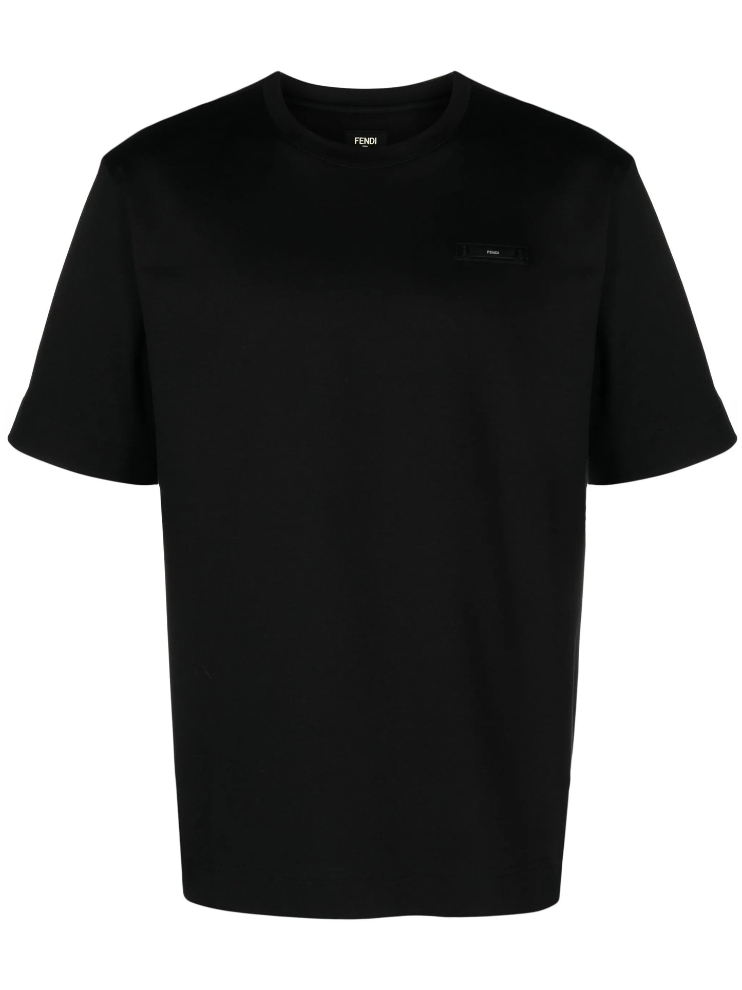 logo-patch crew neck T-shirt