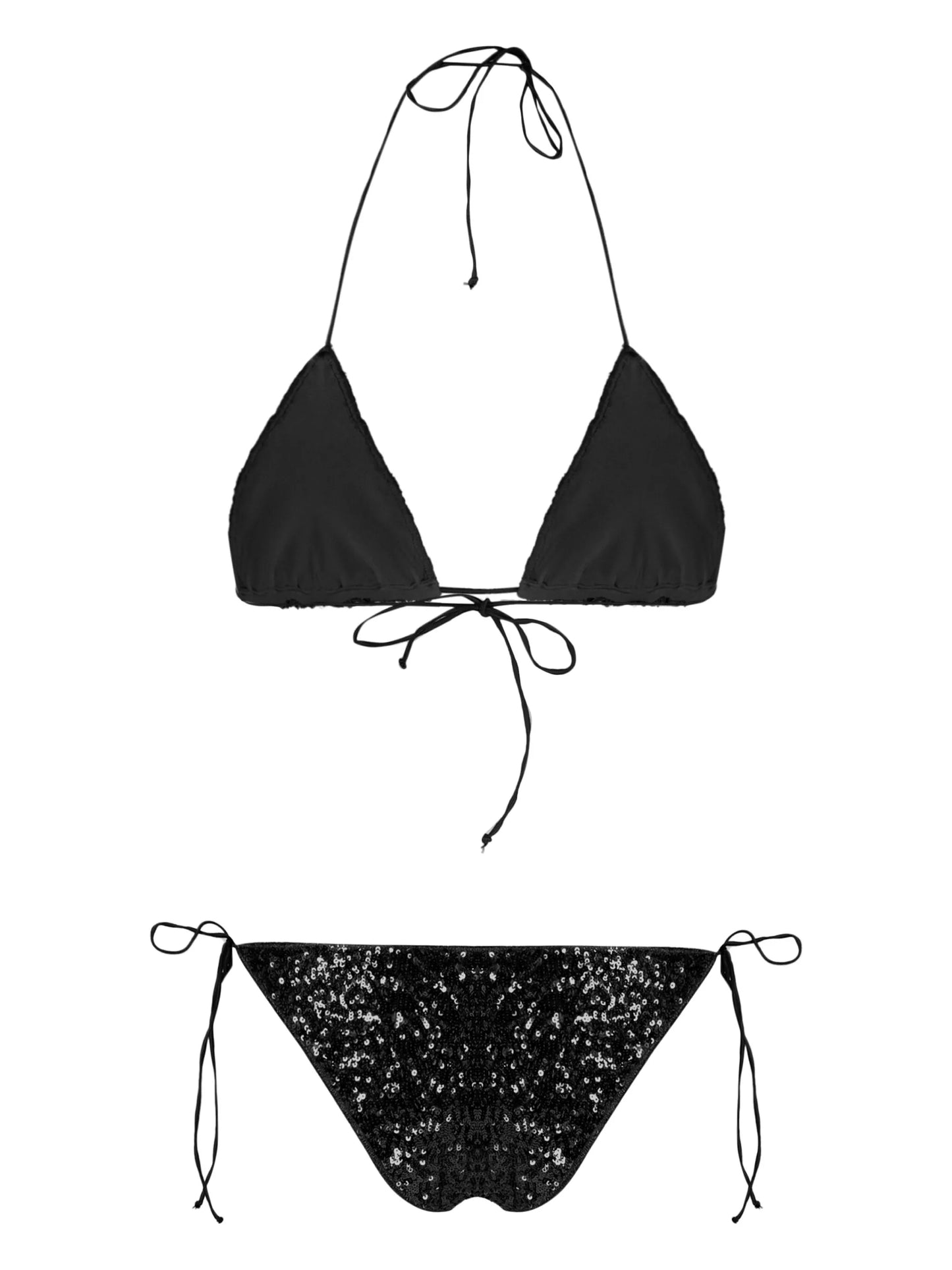 sequin-embellished triangle bikini