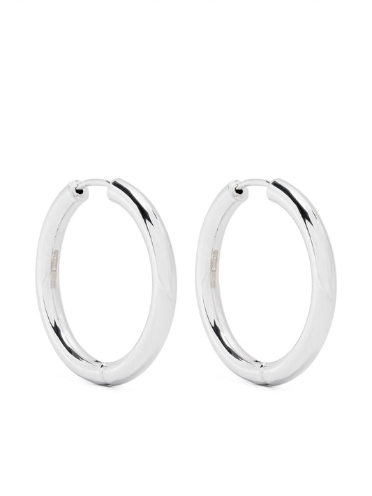 Tube huggy hoop earrings