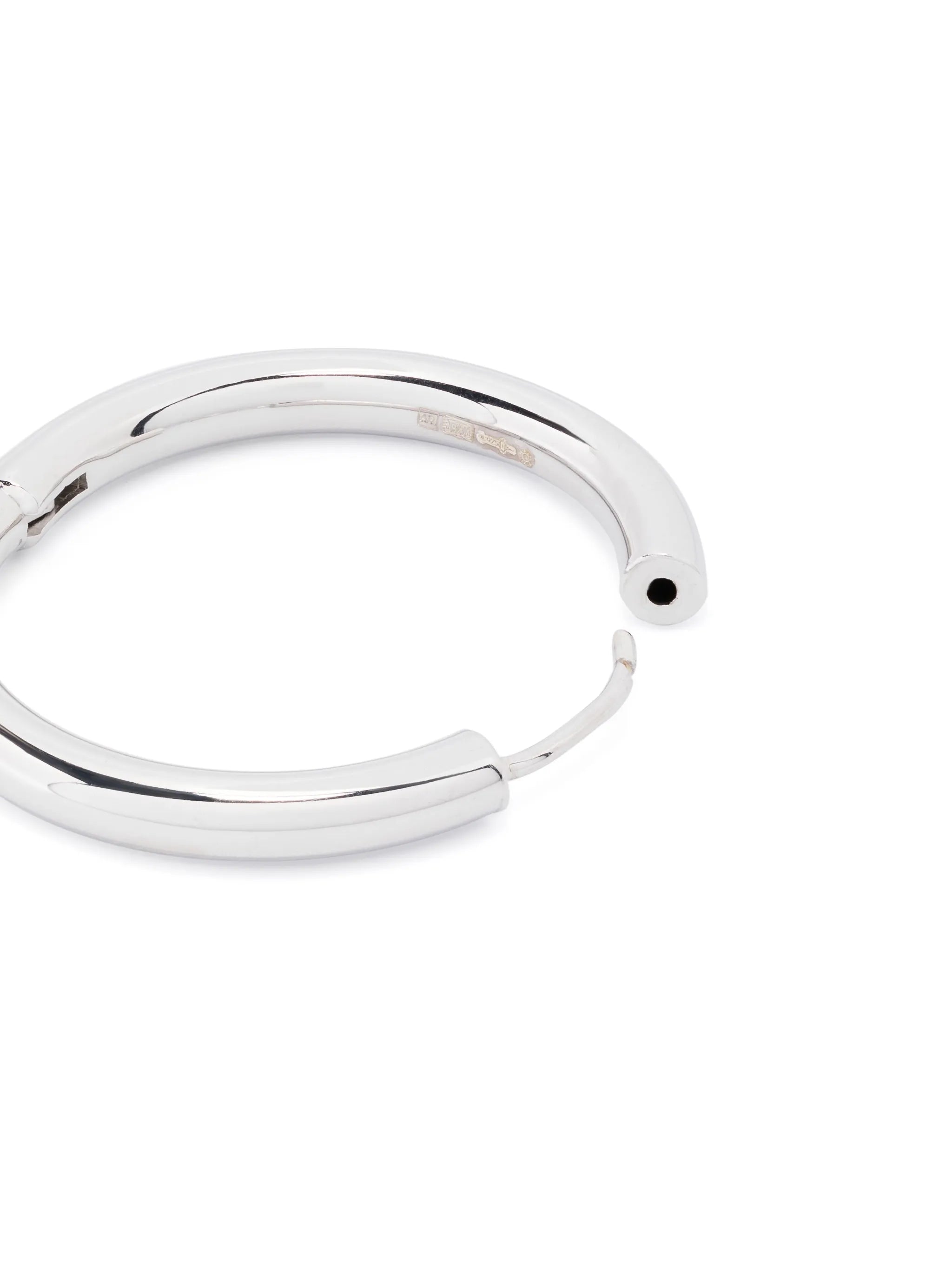 Tube huggy hoop earrings