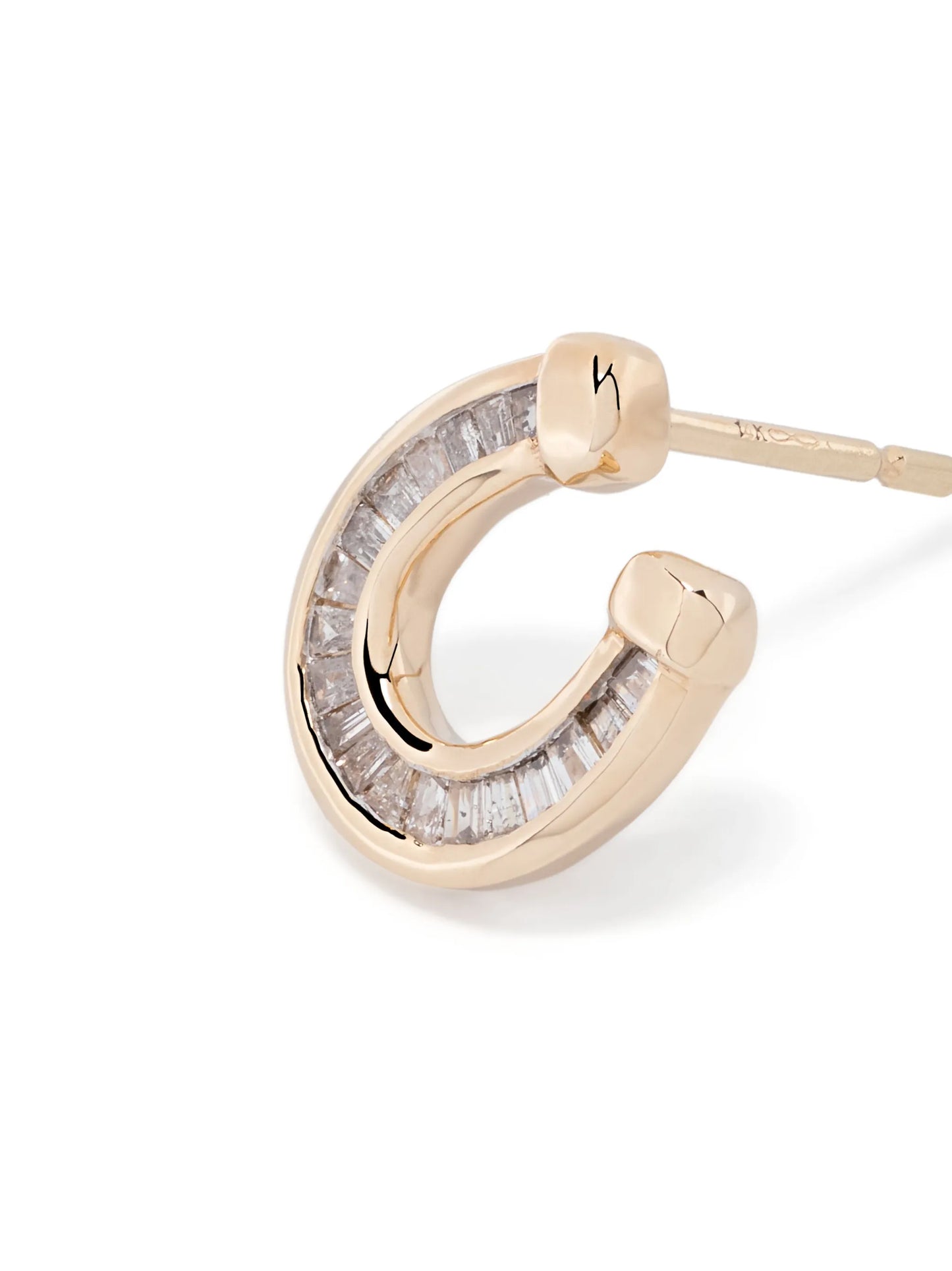 14kt yellow gold Horseshoe diamond earrings