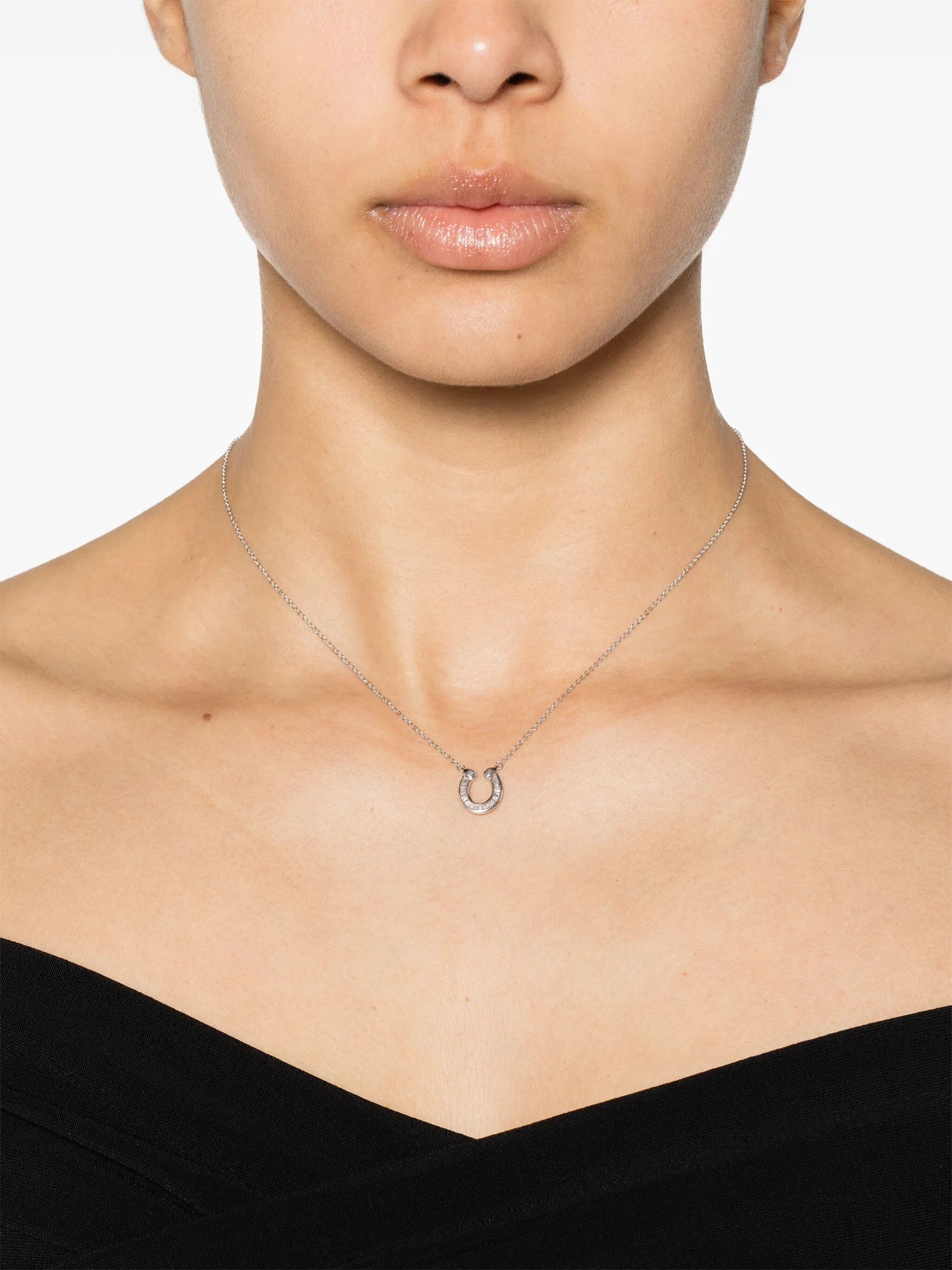 Horseshoe Pendant sterling silver necklace