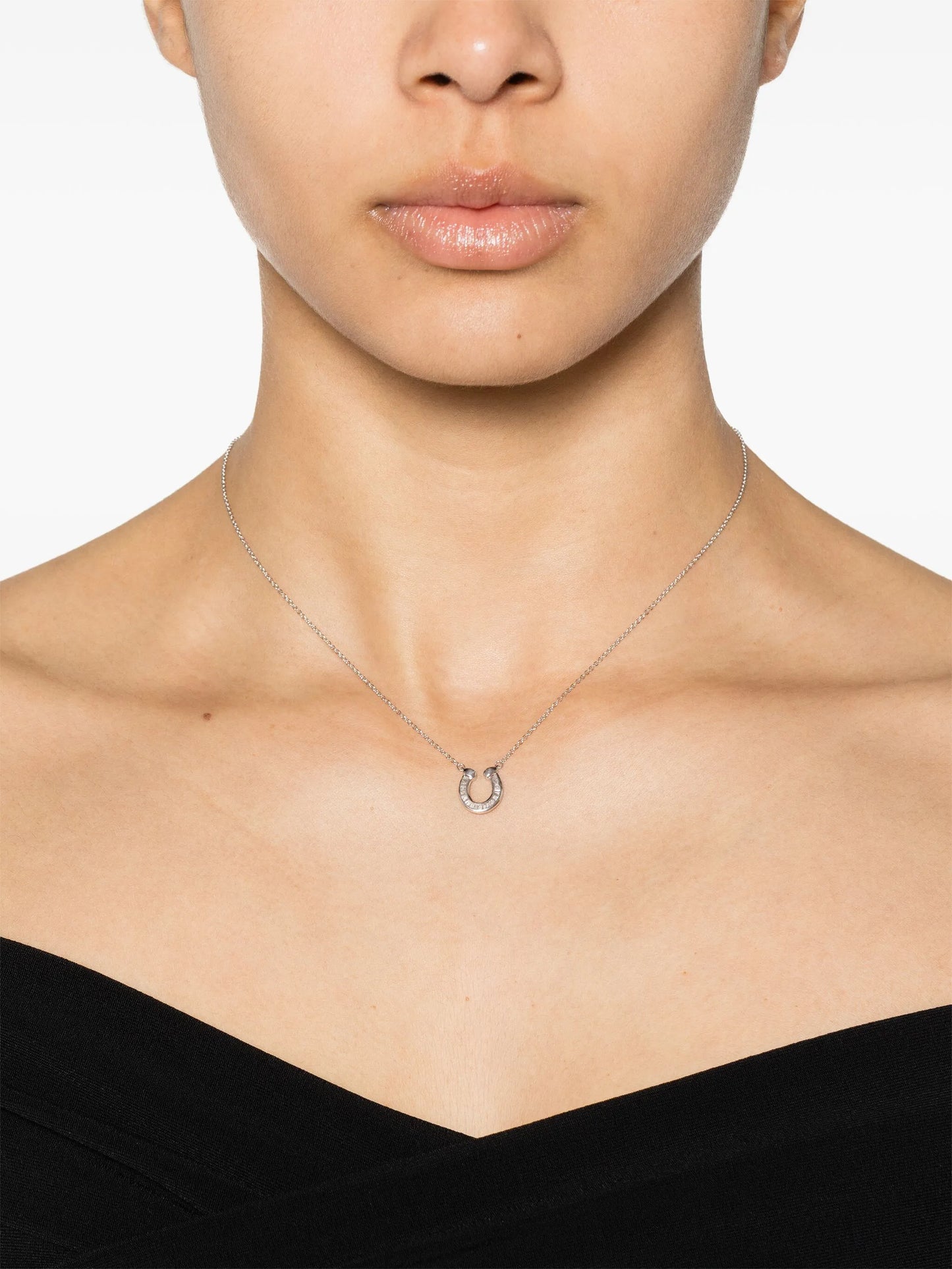 Horseshoe Pendant sterling silver necklace