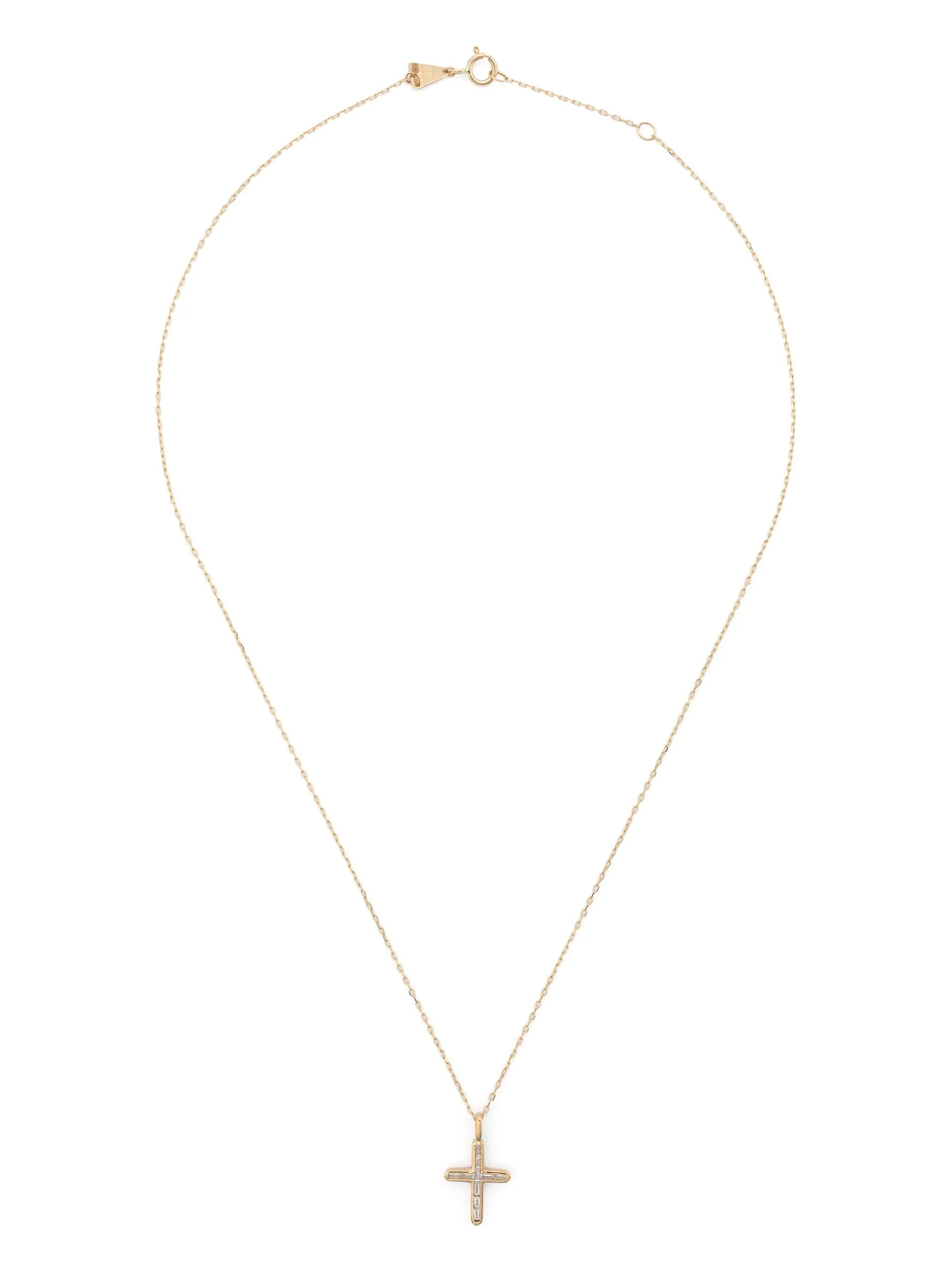 14kt yellow gold diamond pendant necklace