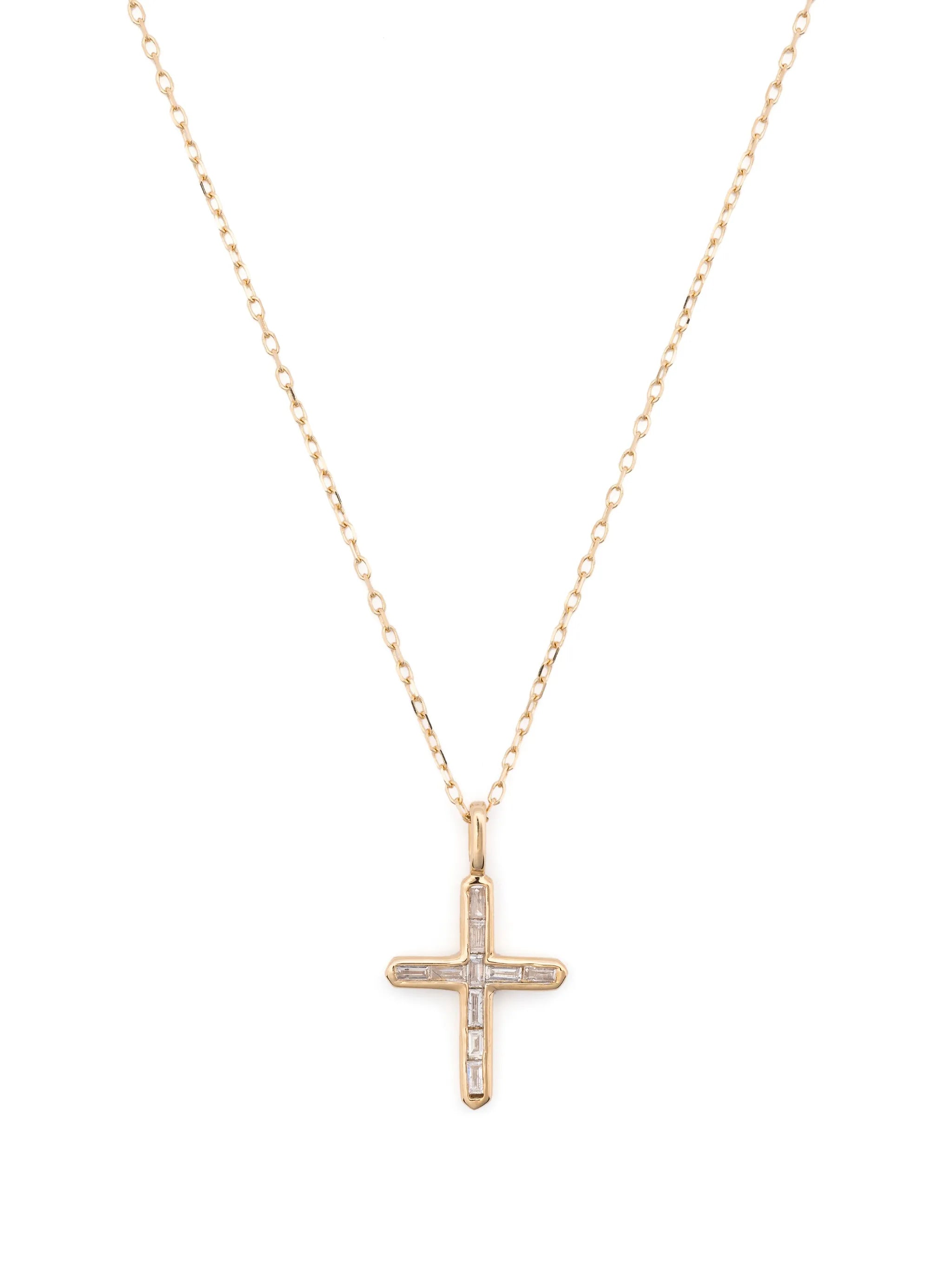 14kt yellow gold diamond pendant necklace