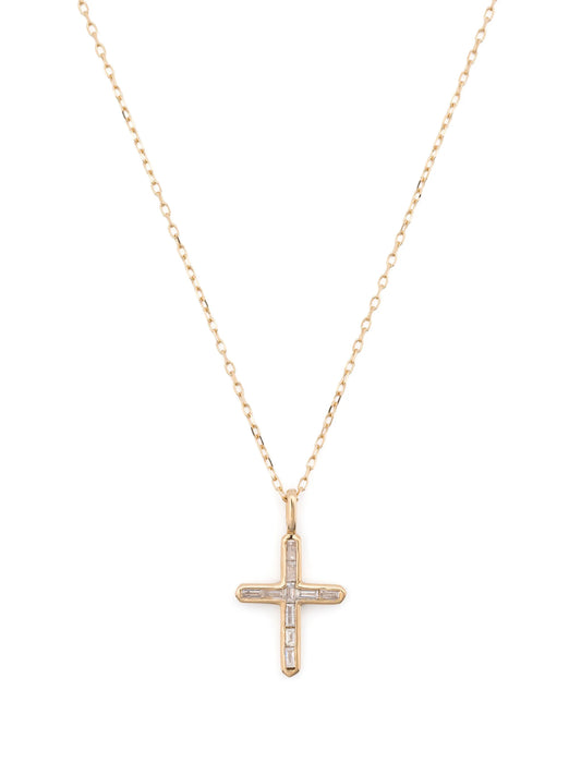 14kt yellow gold diamond pendant necklace