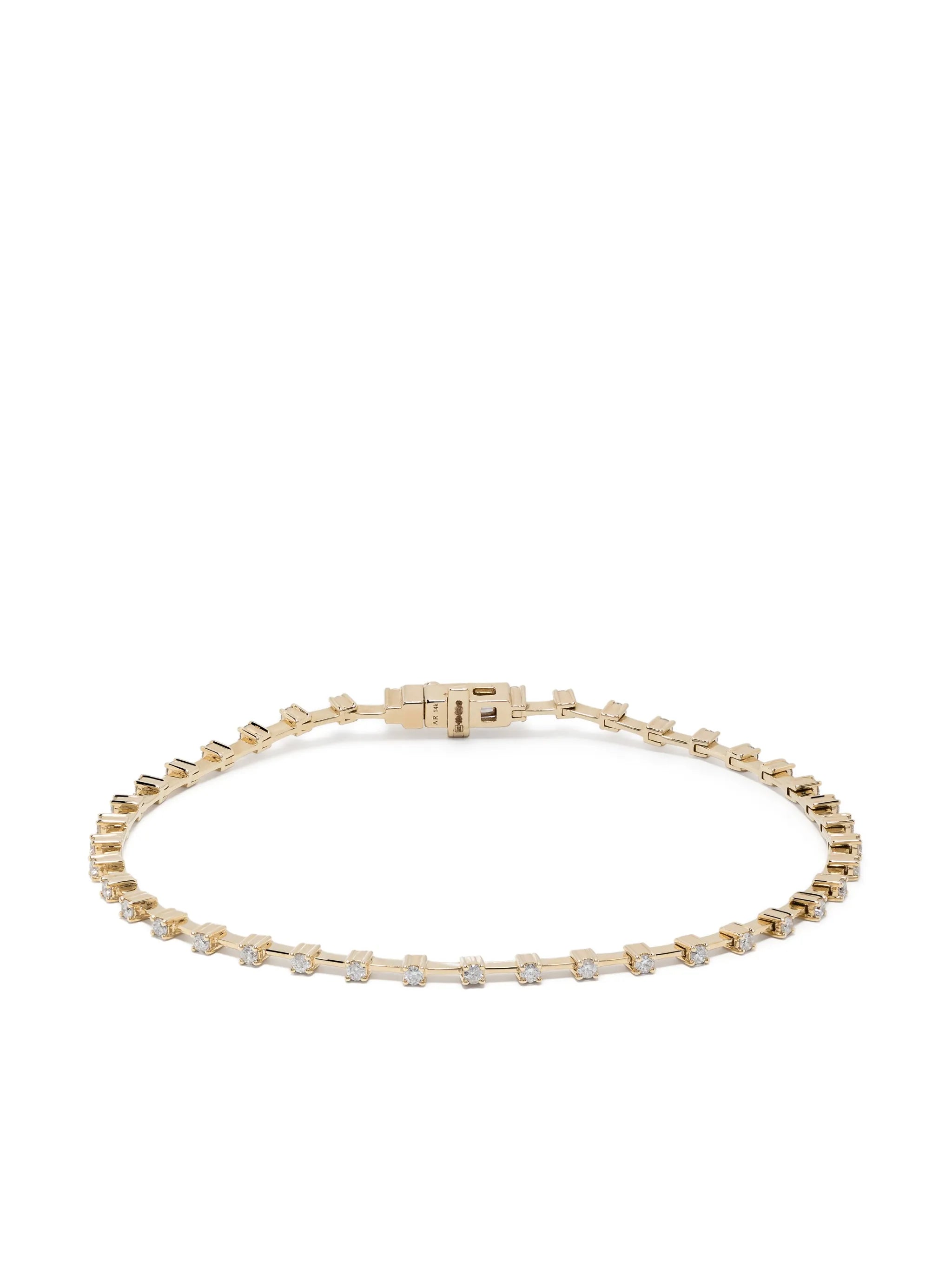 14kt yellow gold tennis bracelet