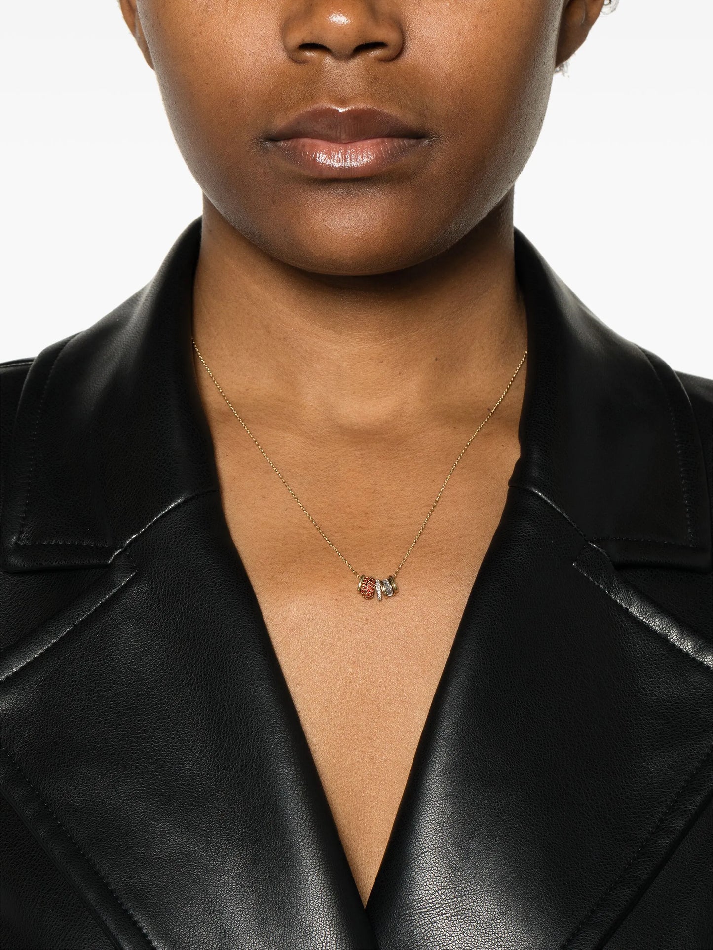 14kt yellow gold Bead Party Rager diamond necklace