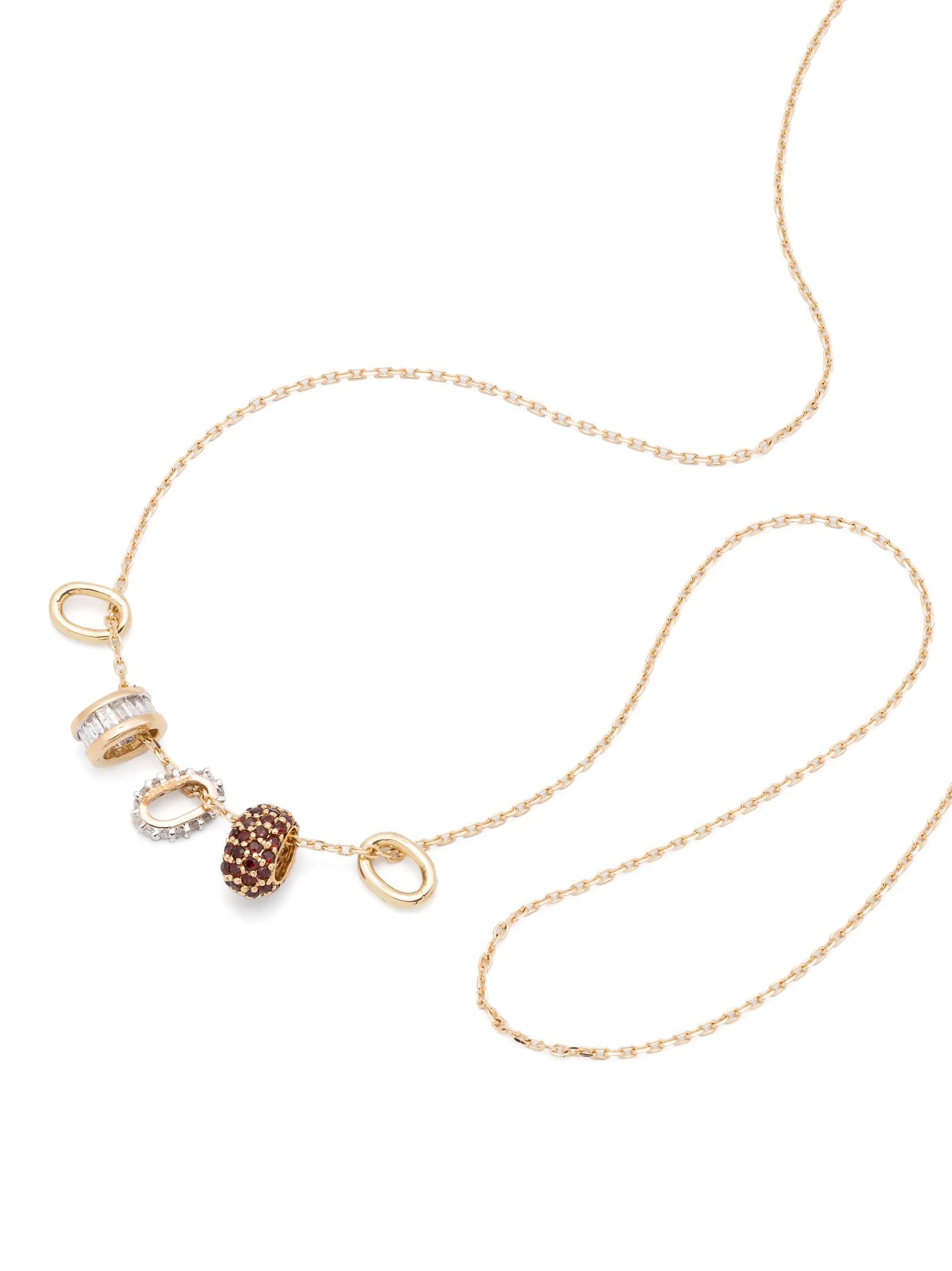 14kt yellow gold Bead Party Rager diamond necklace