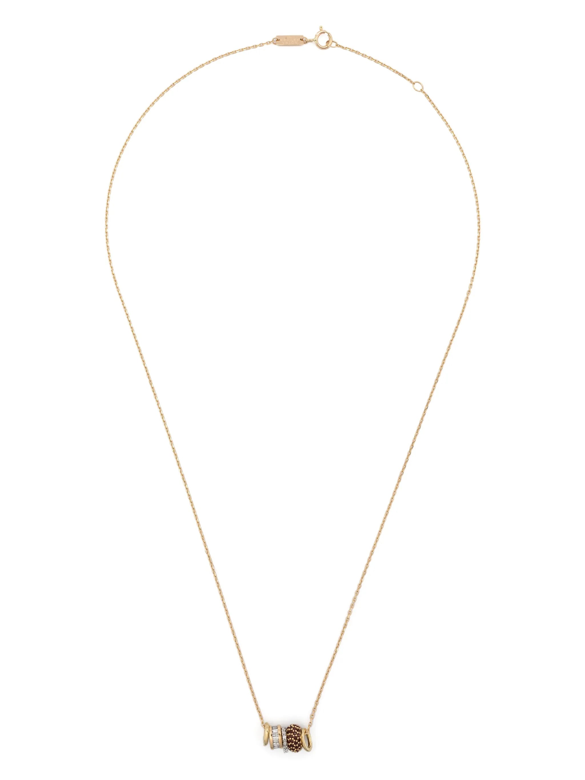 14kt yellow gold Bead Party Rager diamond necklace