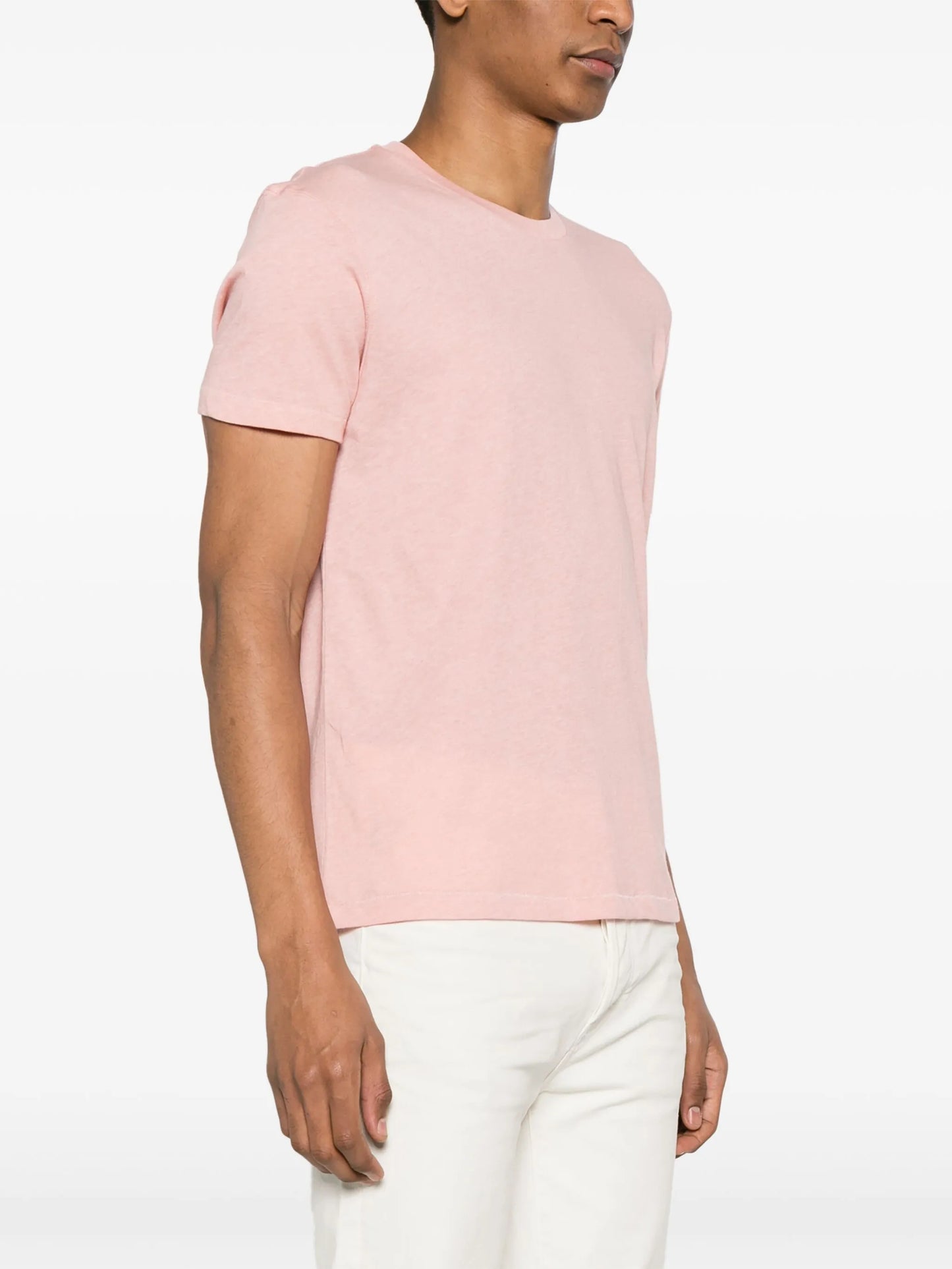 logo-embroidered mélange T-shirt