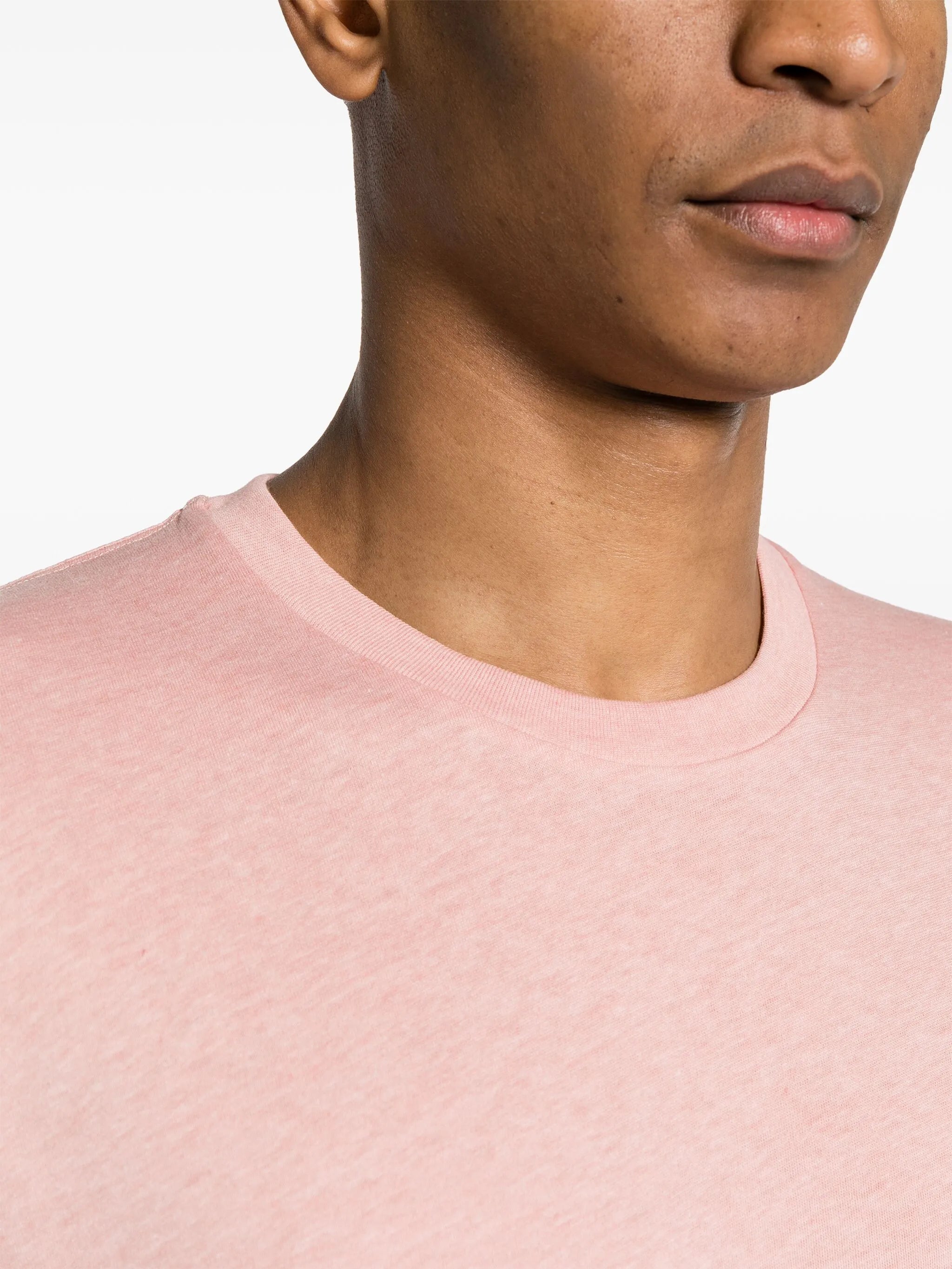 logo-embroidered mélange T-shirt