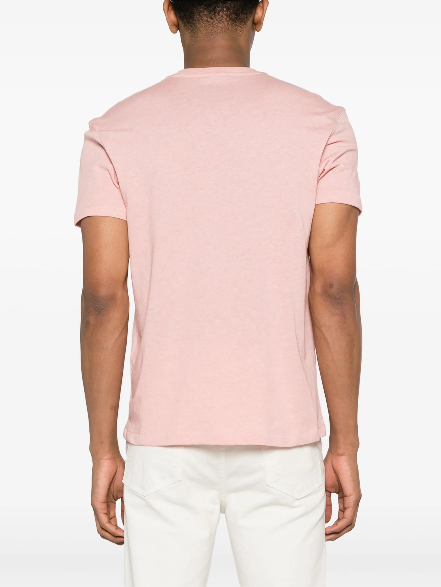 logo-embroidered mélange T-shirt