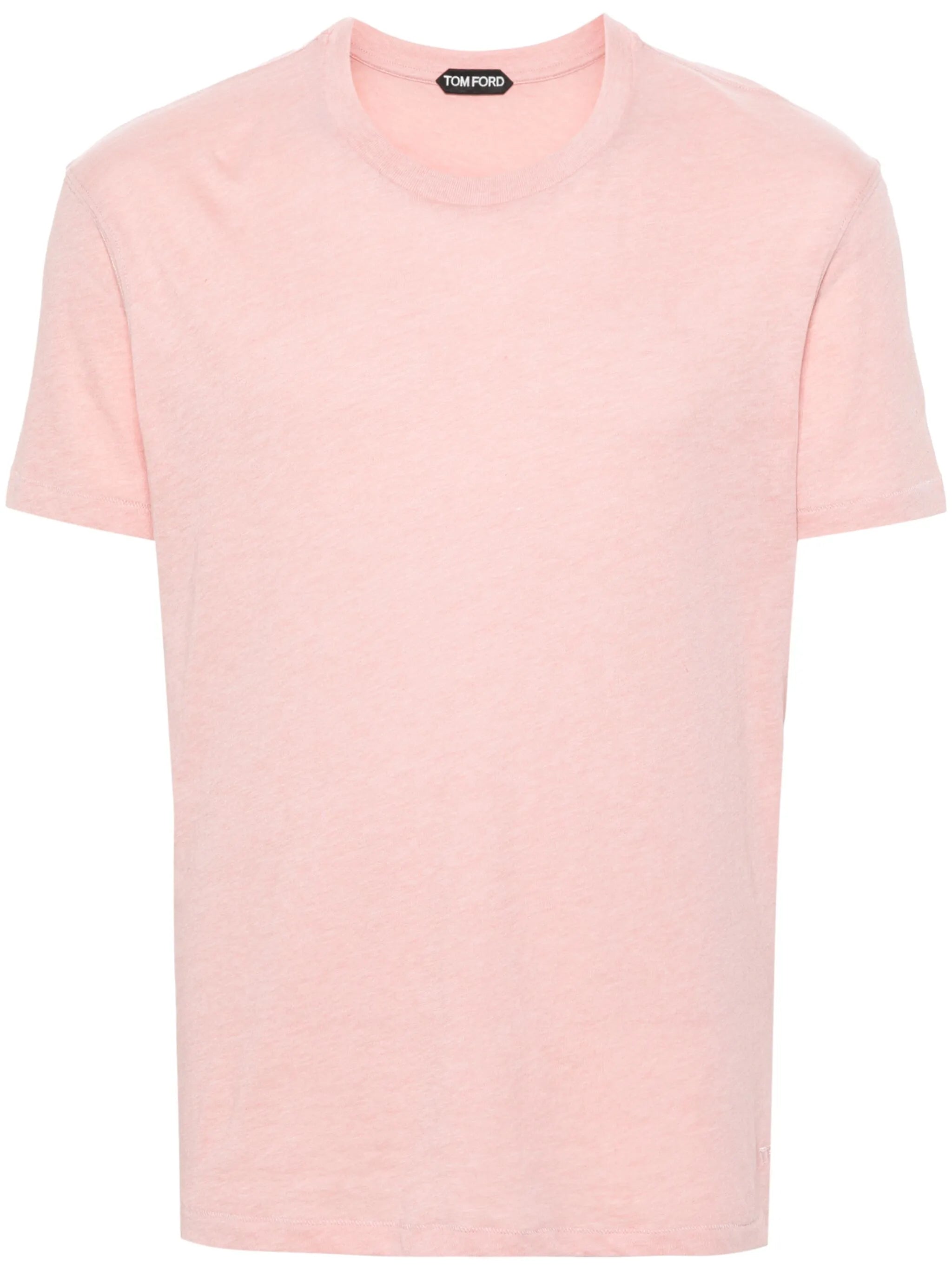 logo-embroidered mélange T-shirt