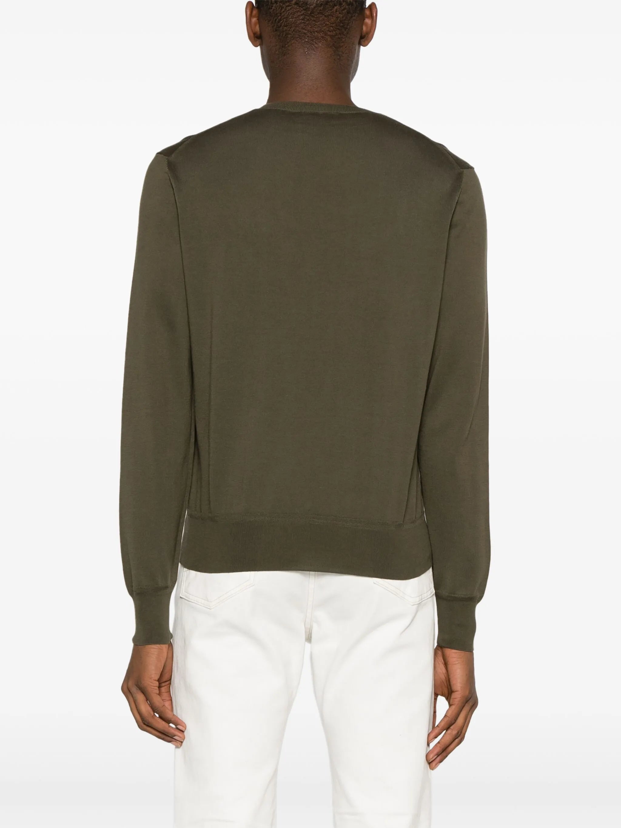 crew-neck cotton jumper