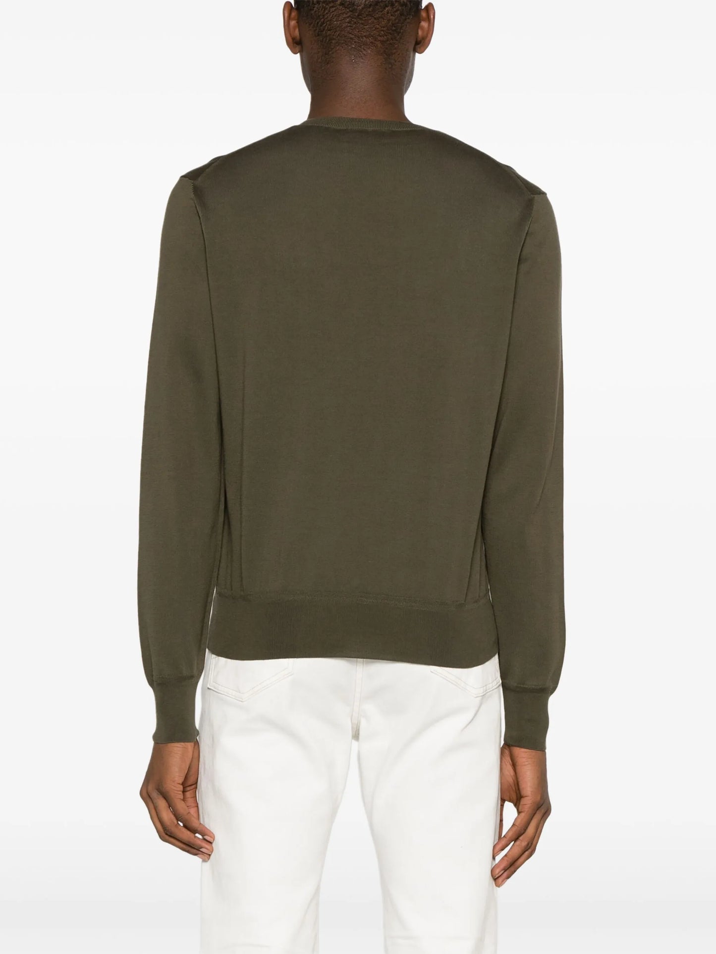 crew-neck cotton jumper