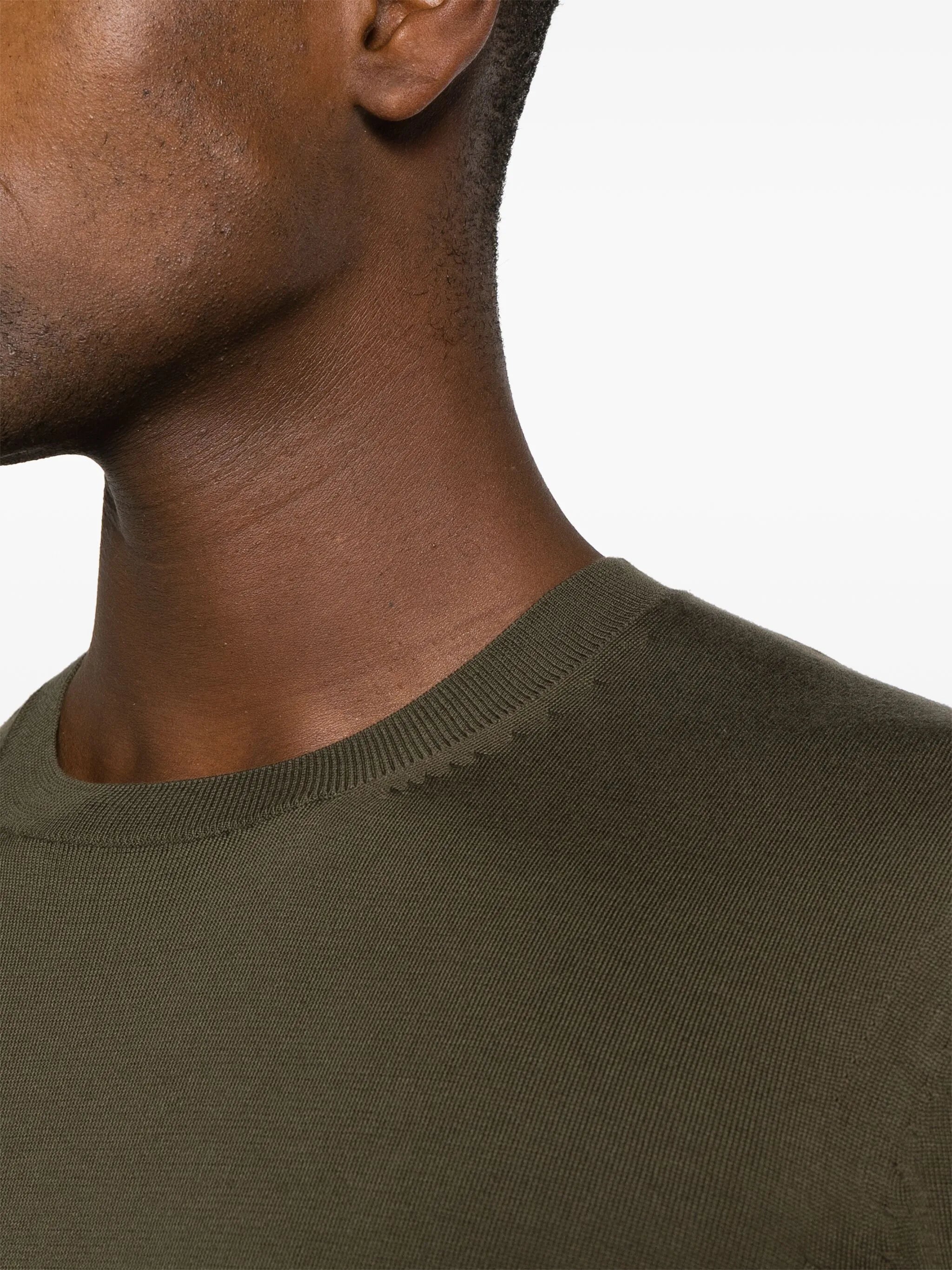 crew-neck cotton jumper