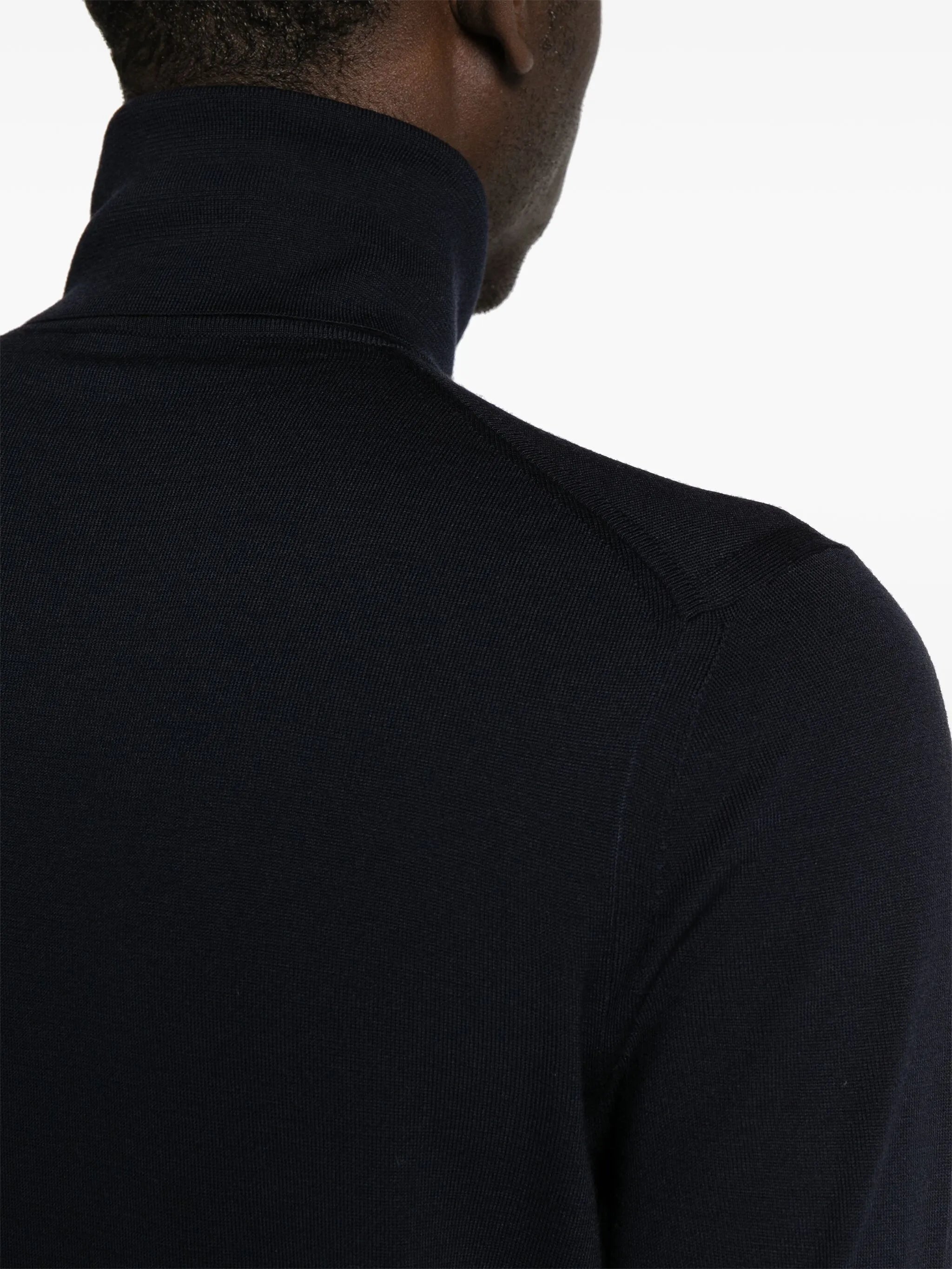 roll-neck fine-knit jumper