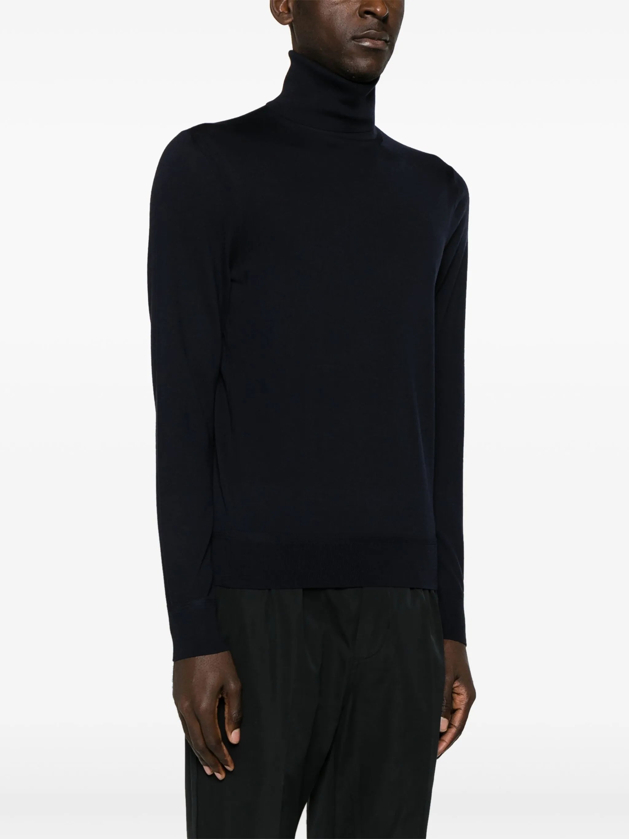 roll-neck fine-knit jumper