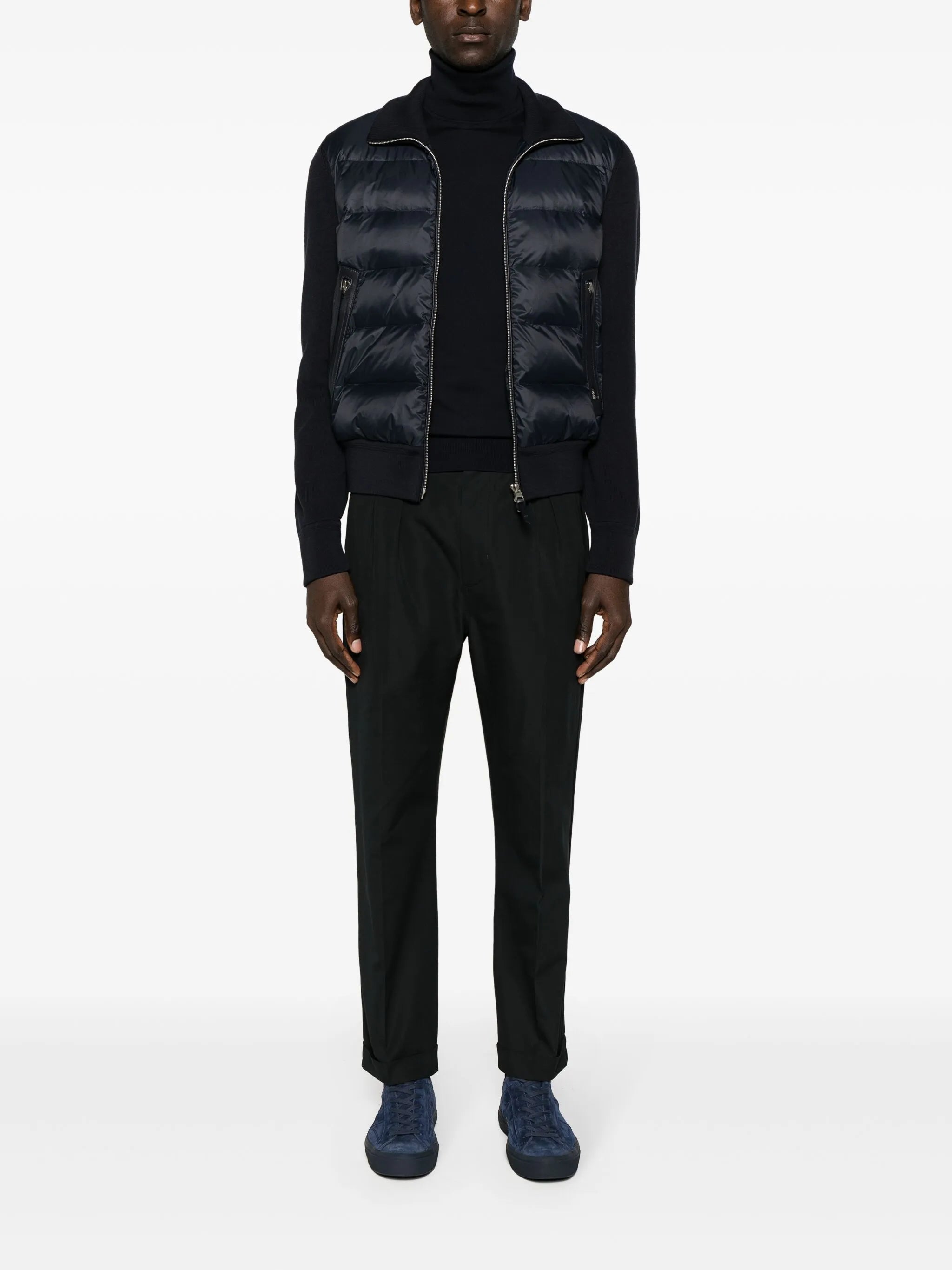 roll-neck fine-knit jumper